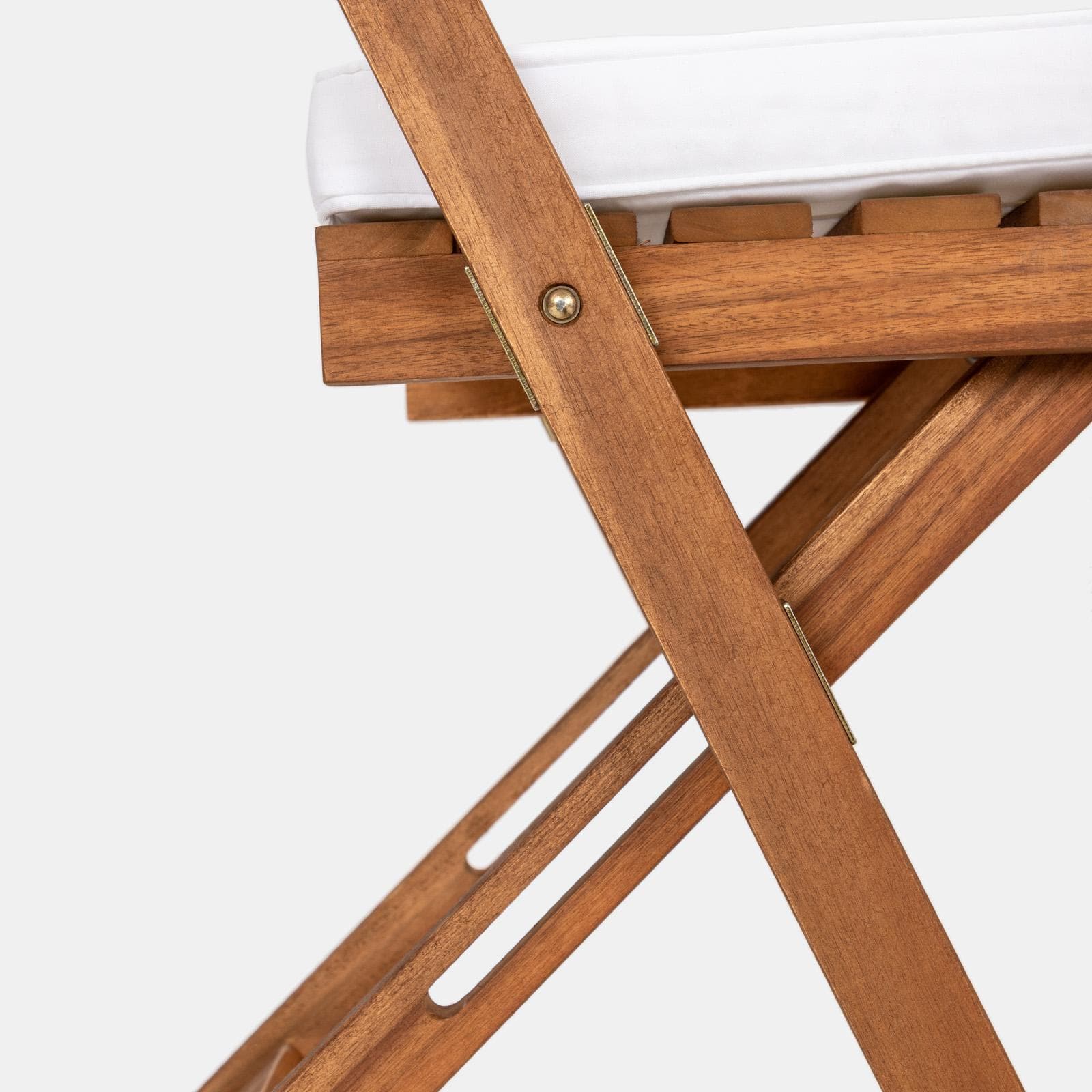 Set bistrot tavolo 70x40 cm e 2 sedie in legno di acacia - Paja