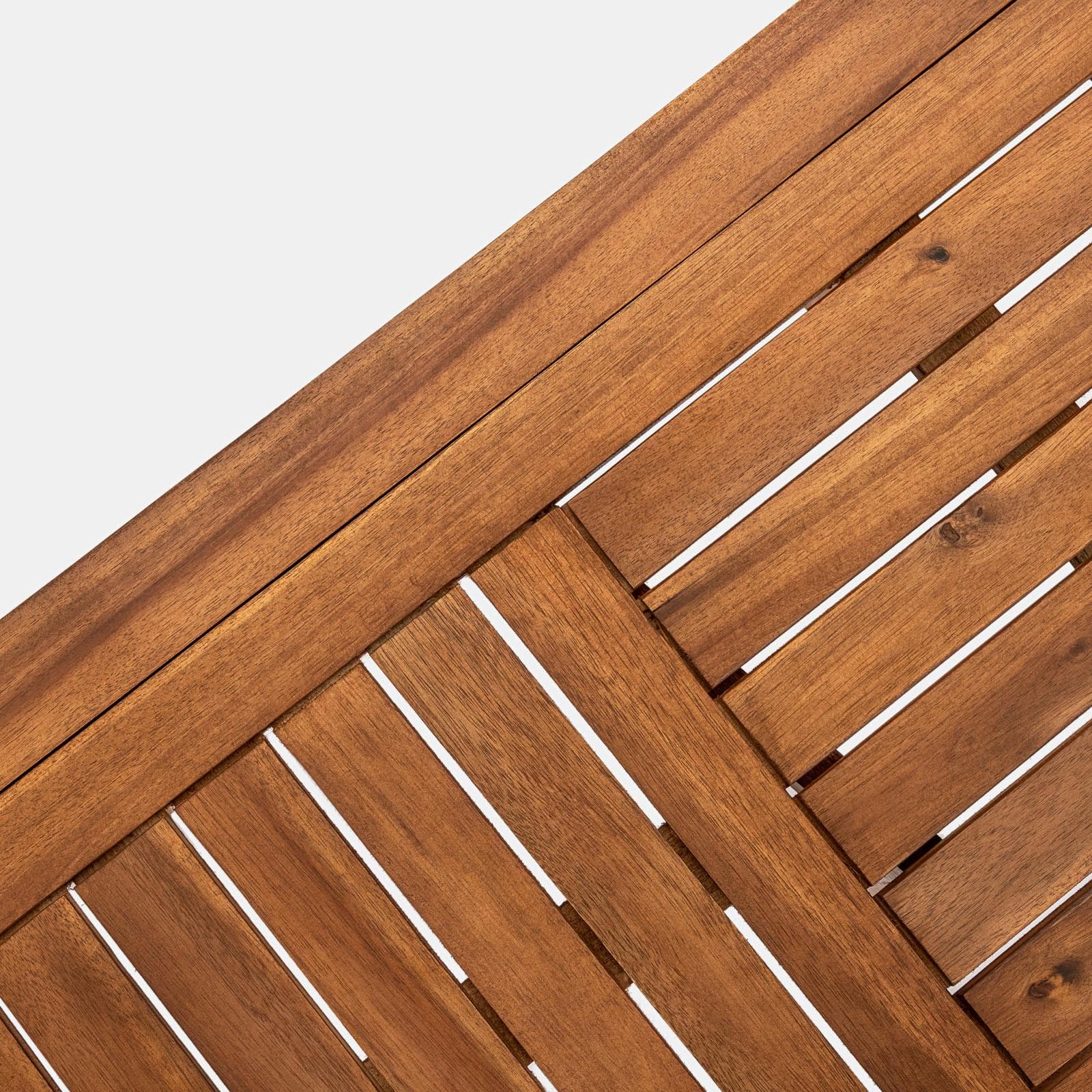 Set bistrot tavolo 70x40 cm e 2 sedie in legno di acacia - Paja