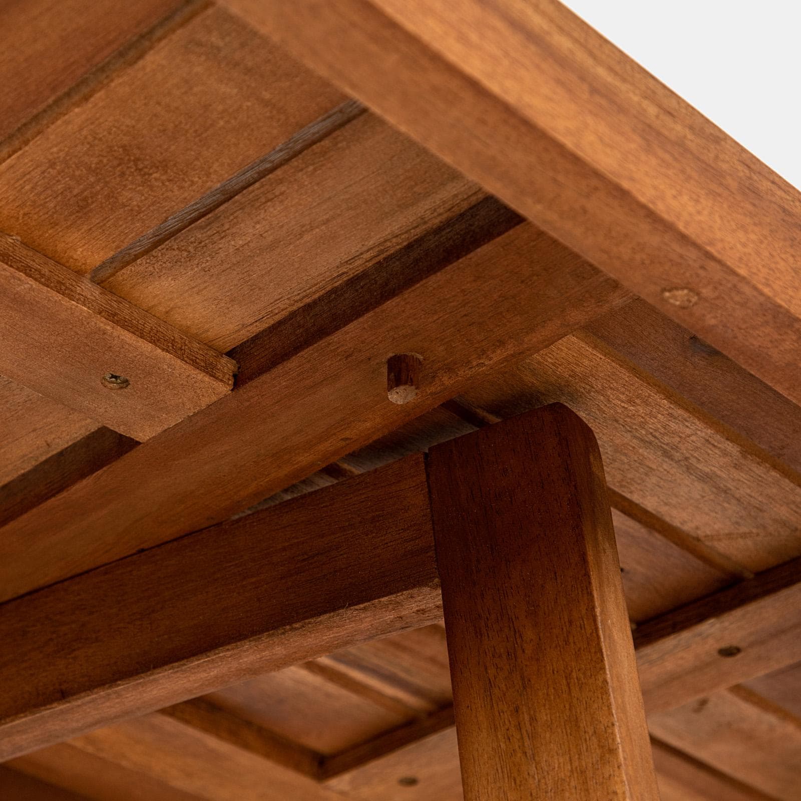Set bistrot tavolo 70x40 cm e 2 sedie in legno di acacia - Paja