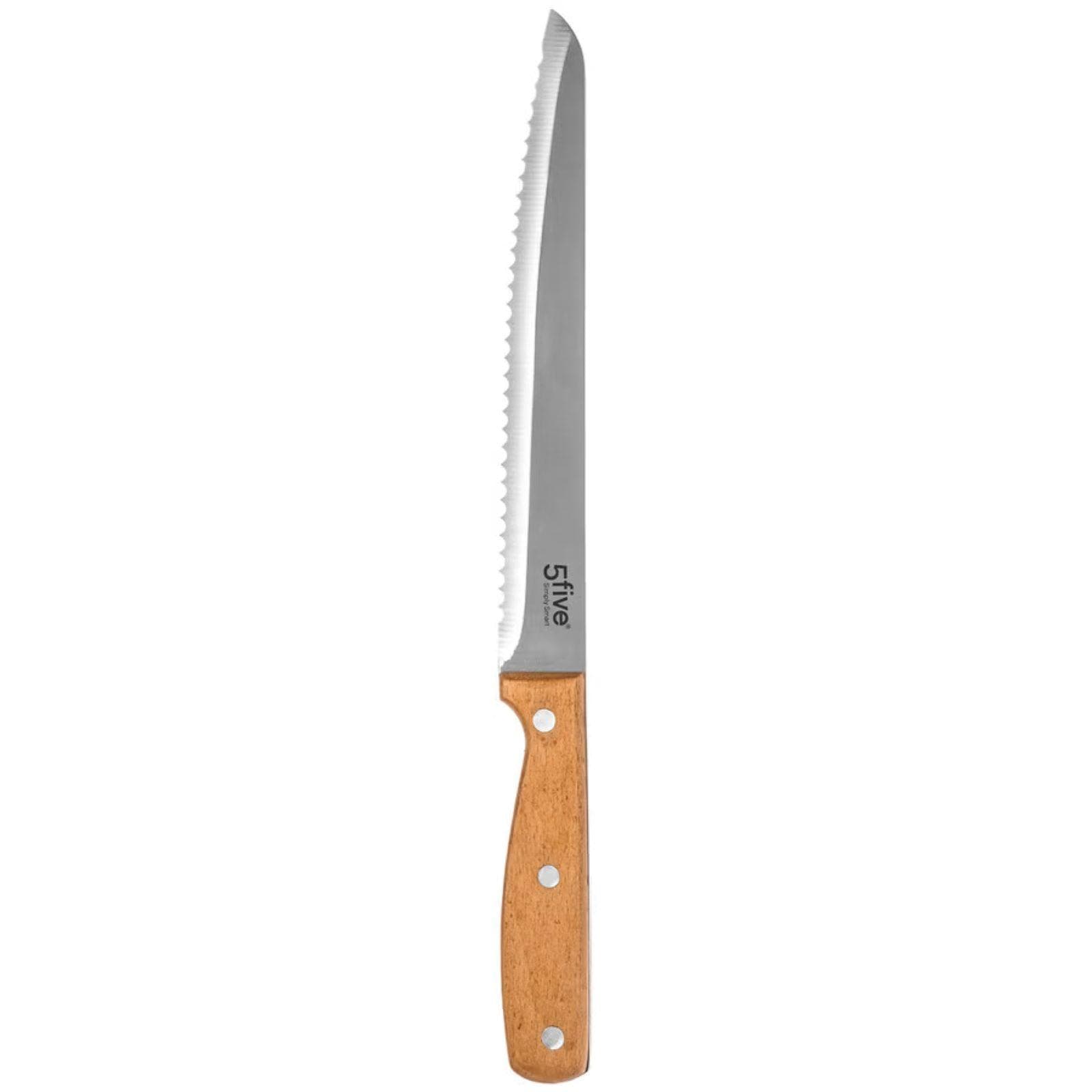 Set coltello e tagliere 44x27 cm in bambù naturale e acciaio inox
