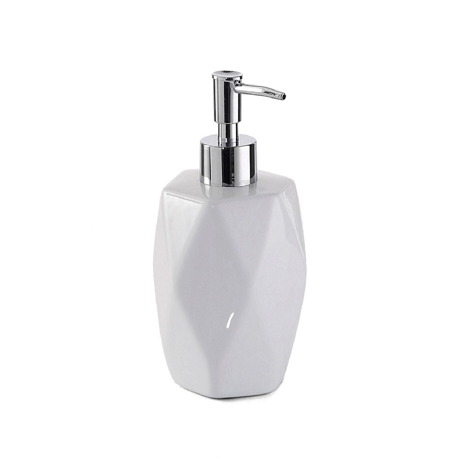 Set 4 accessori appoggio in ceramica bianco e cromo - Dalia di Gedy