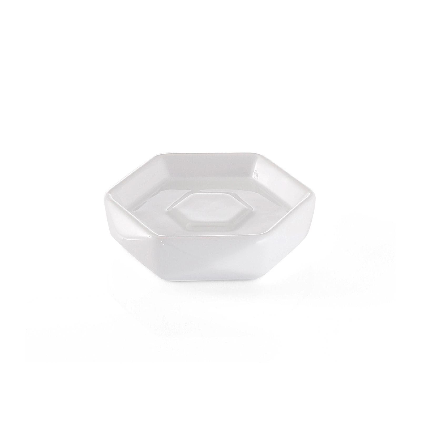 Set 4 accessori appoggio in ceramica bianco e cromo - Dalia di Gedy