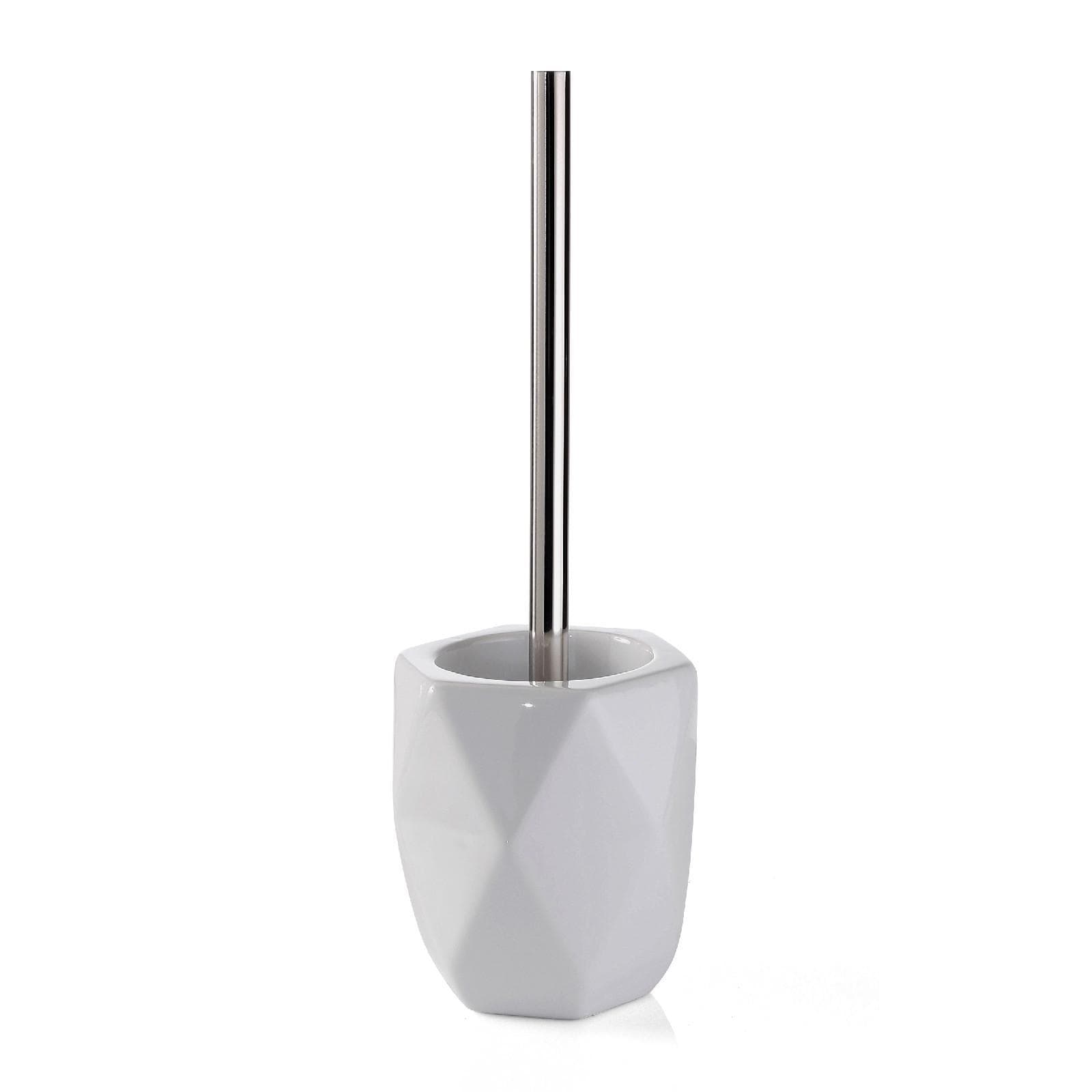 Set 4 accessori appoggio in ceramica bianco e cromo - Dalia di Gedy