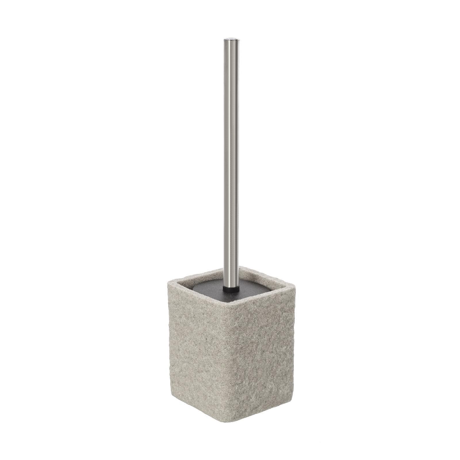 Set 4 accessori da bagno in resina beige effetto pietra - Linea Sabbia