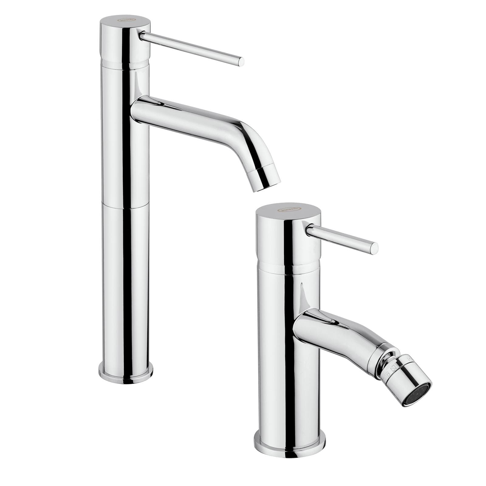 Set completo miscelatori bagno lavabo alto + bidet per piletta click clack Jacuzzi - Rubinetteria Gun