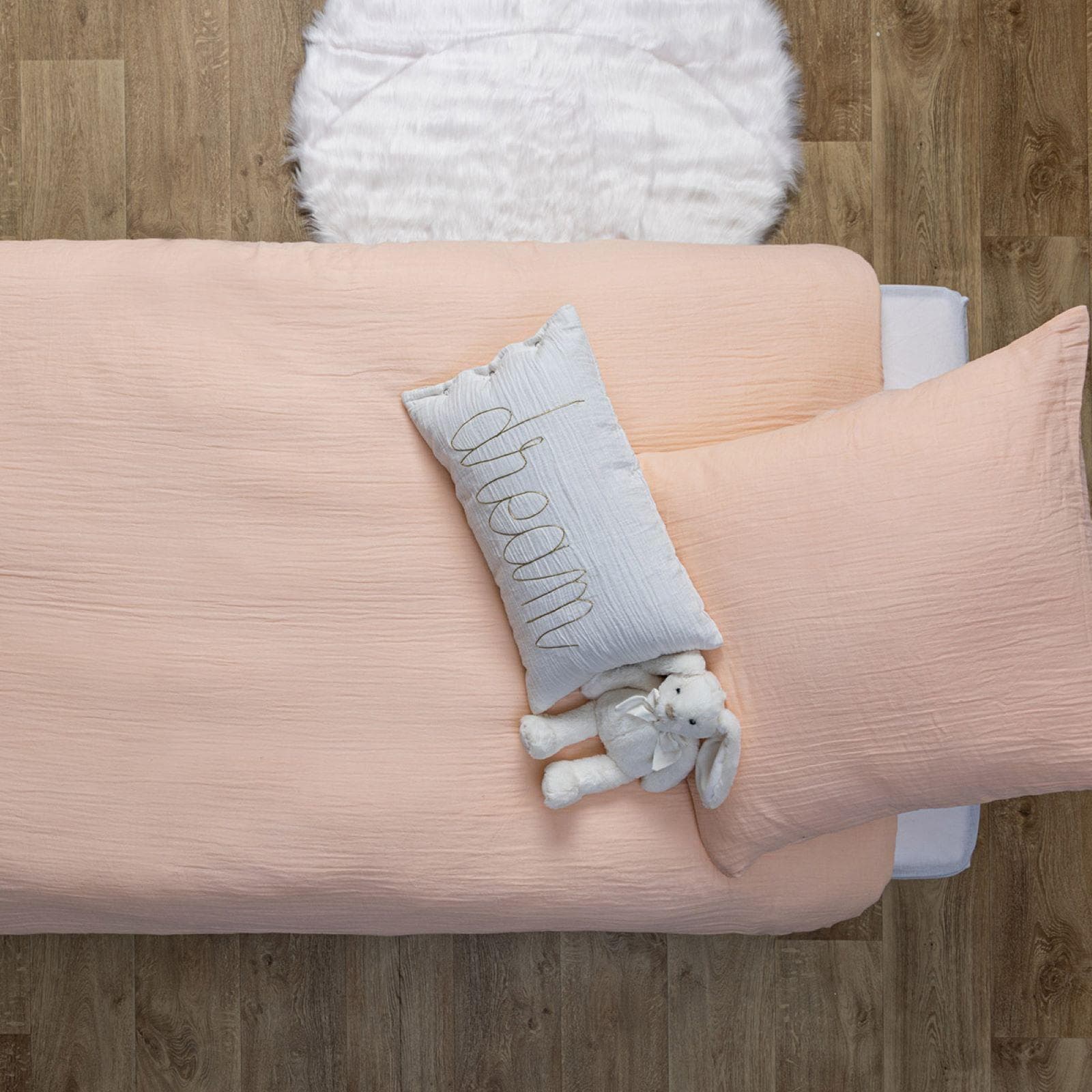 Set copripiumino 140x200 cm con federa in cotone rosa - Timothy Kids