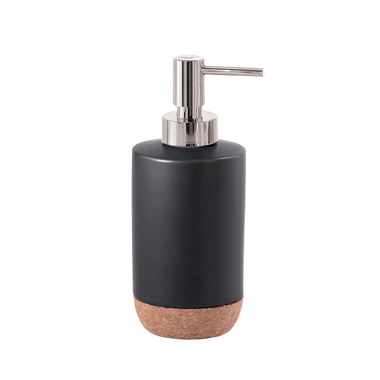 Set 2 accessori d'appoggio in ceramica nero e sughero - Ilary di Gedy