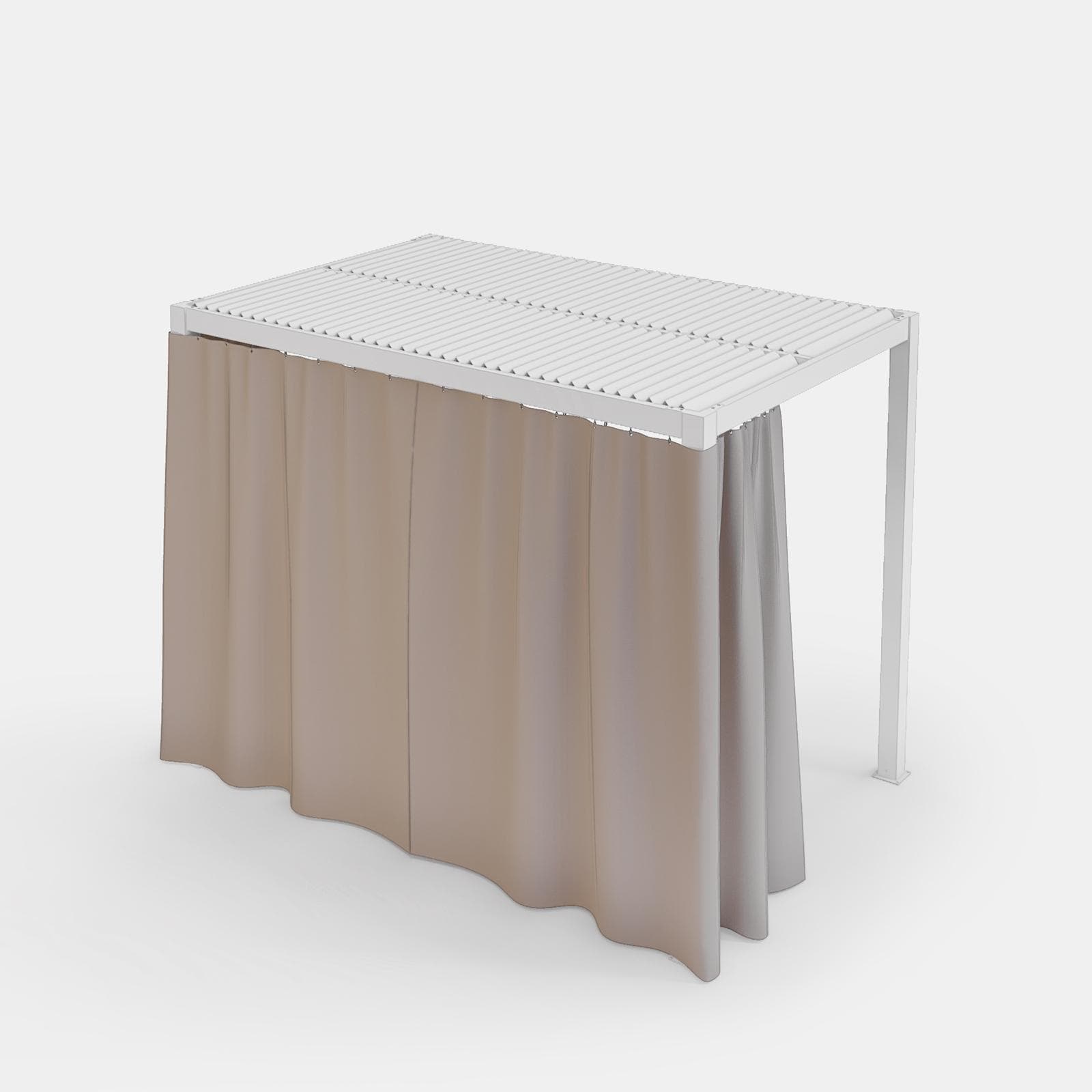 Set di 2 tende laterali per lato da 2 m per gazebo bioclimatico 3x2 m naturale
