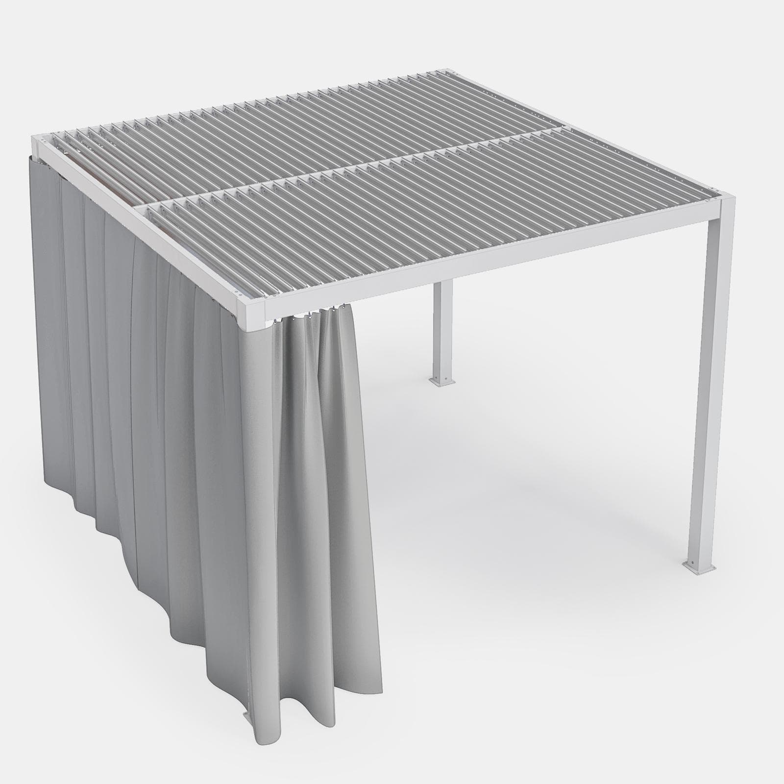 Set di 2 tende laterali per lato da 3 m per gazebo bioclimatico grigio
