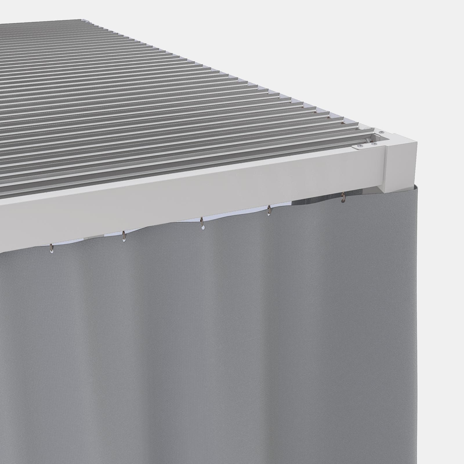 Set di 2 tende laterali per lato da 3 m per gazebo bioclimatico grigio