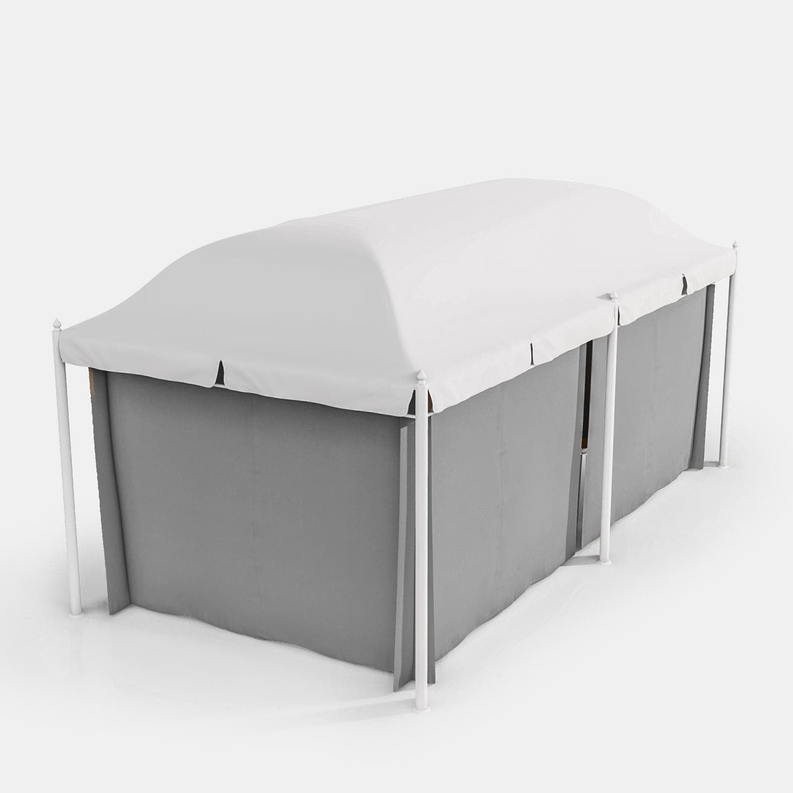 Set di 6 tende 3x5,9 cm per gazebo grigio Tindari