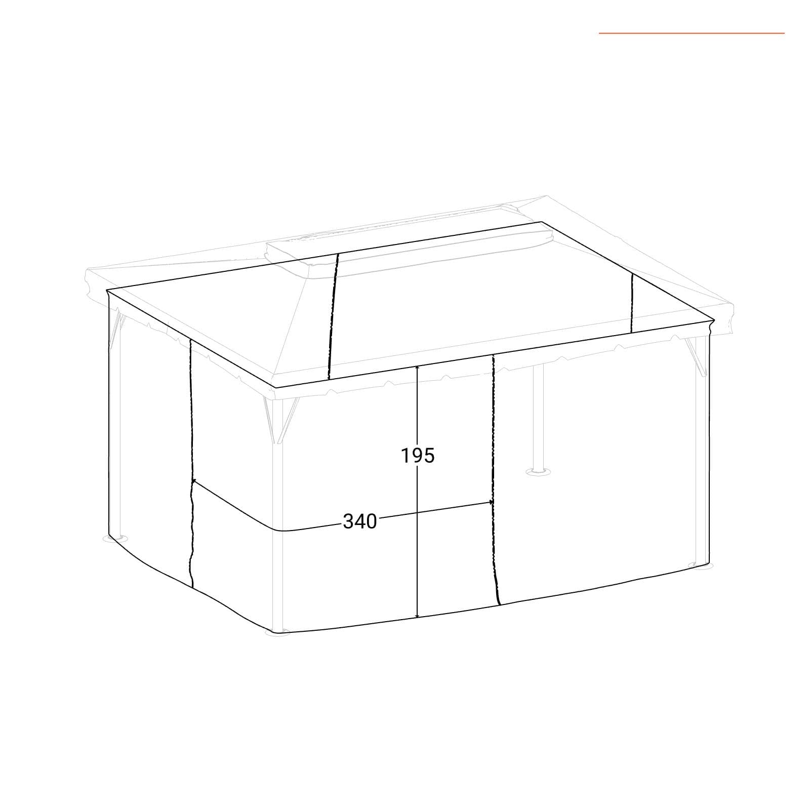Set di tende laterali per gazebo 3x4 m ecrù - Bolt