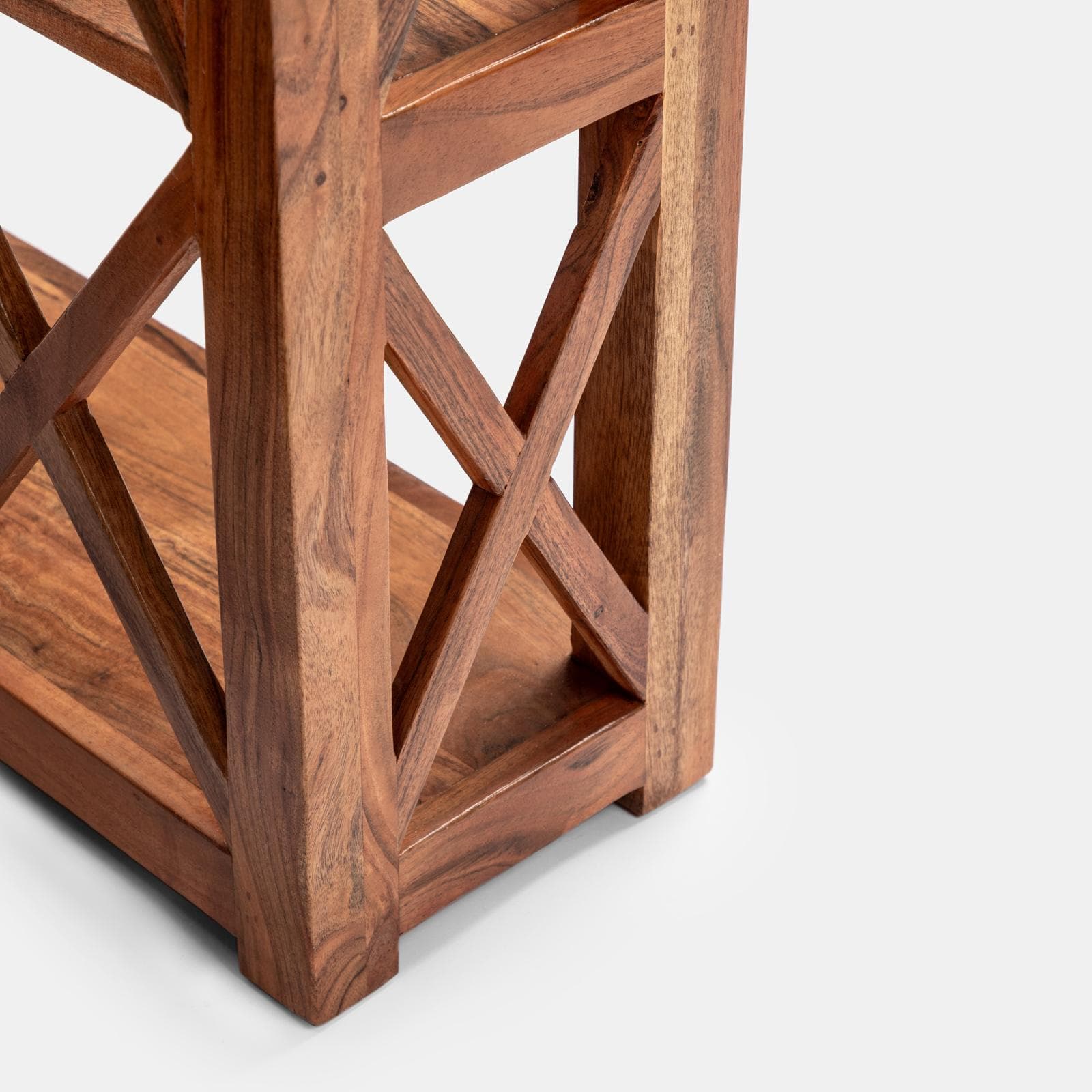 Set 3 librerie in legno di acacia con ripiani sollevabili - Freia Acacia