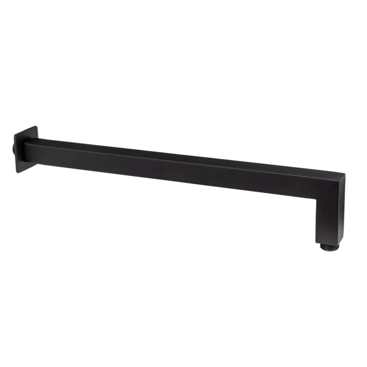Set doccia con soffione 30x20 cm, braccio doccia 40 cm e kit doccino nero opaco