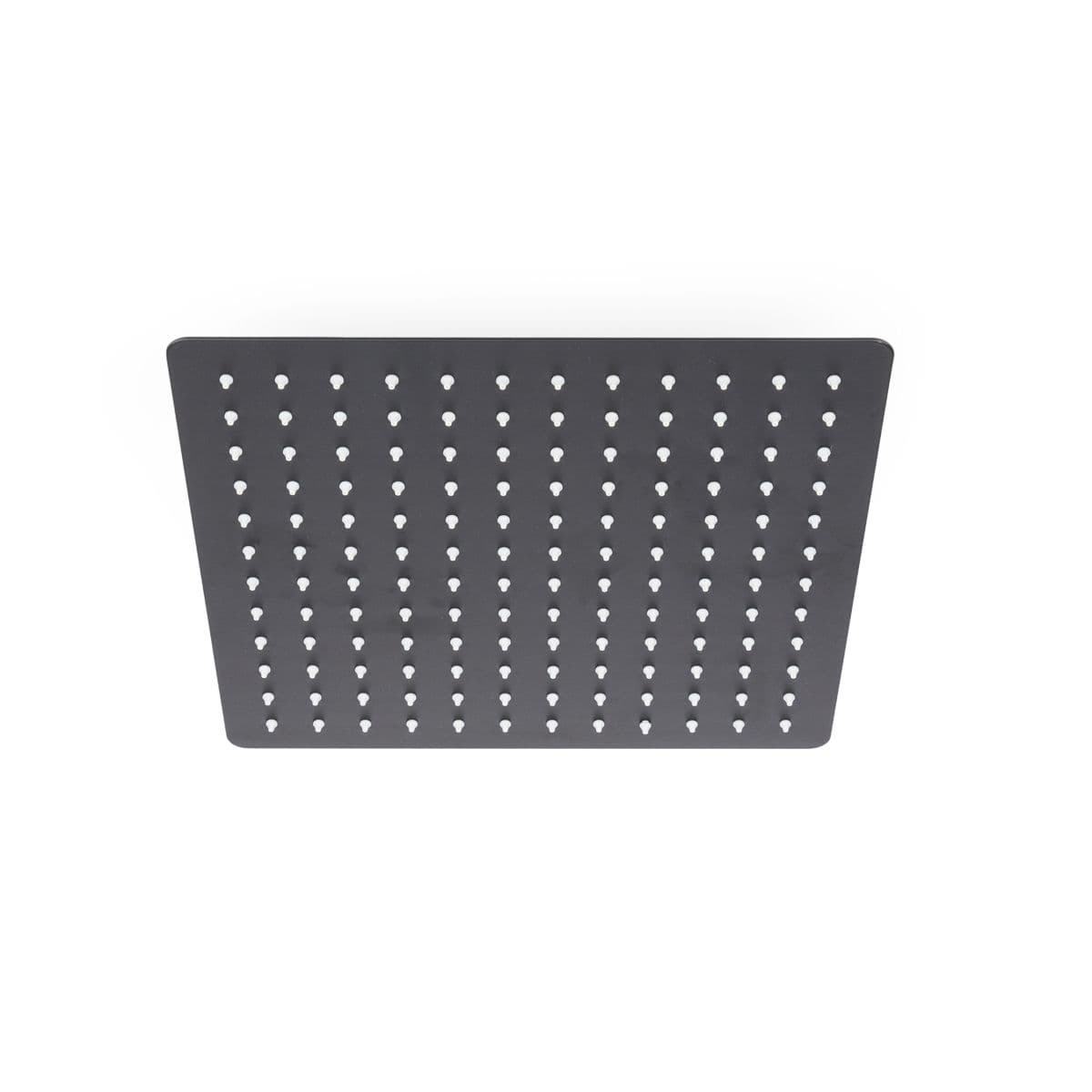 Set doccia con soffione 30x30 cm, braccio quadrato 40 cm e kit doccino nero opaco