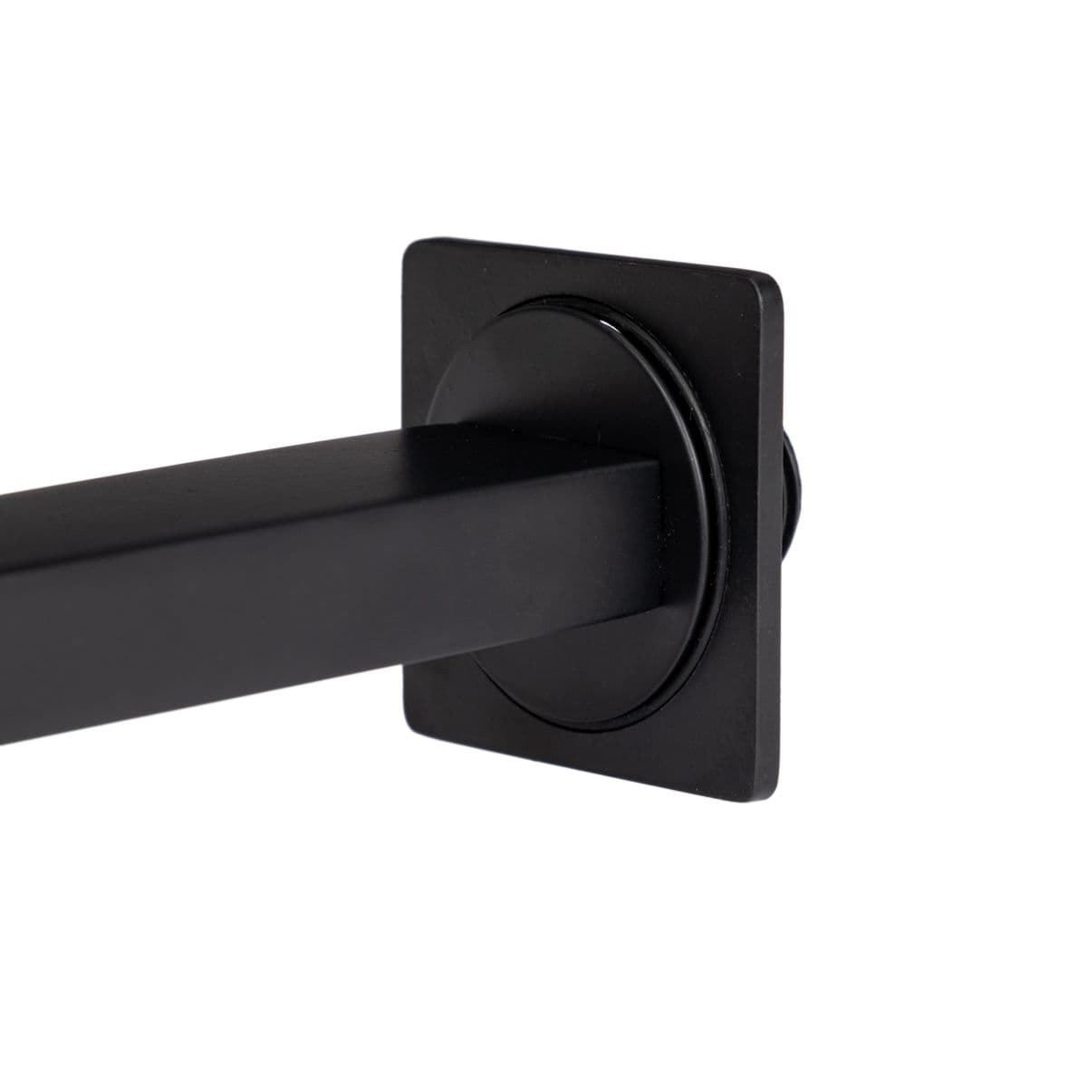 Set doccia con soffione 30x30 cm, braccio slim 40 cm e kit doccino nero opaco