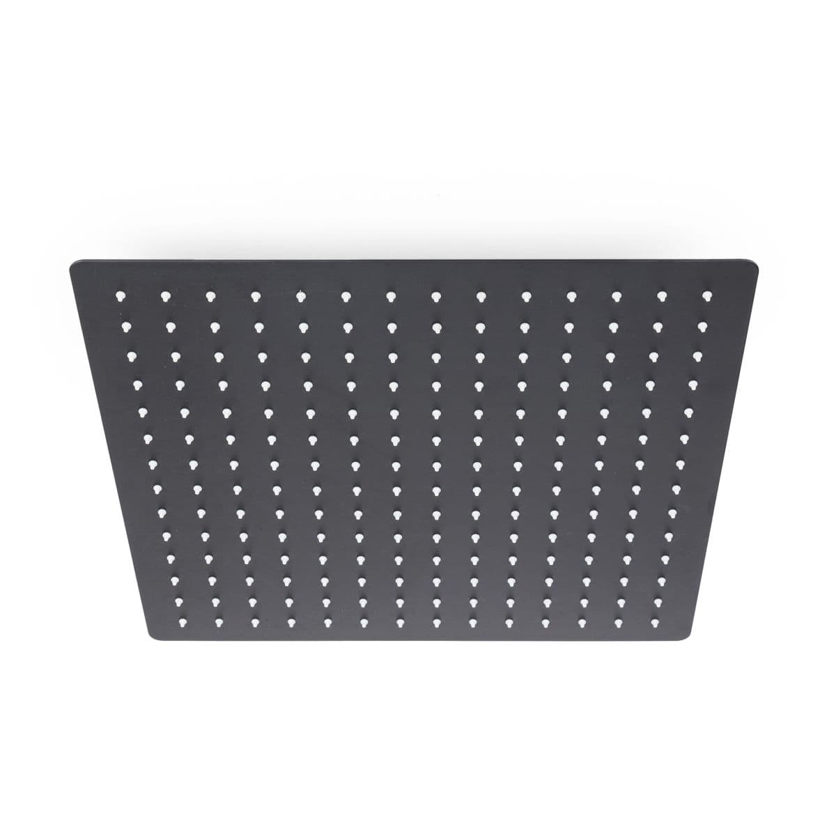 Set doccia con soffione 40x40 cm, braccio quadrato 40 cm e kit doccino nero opaco