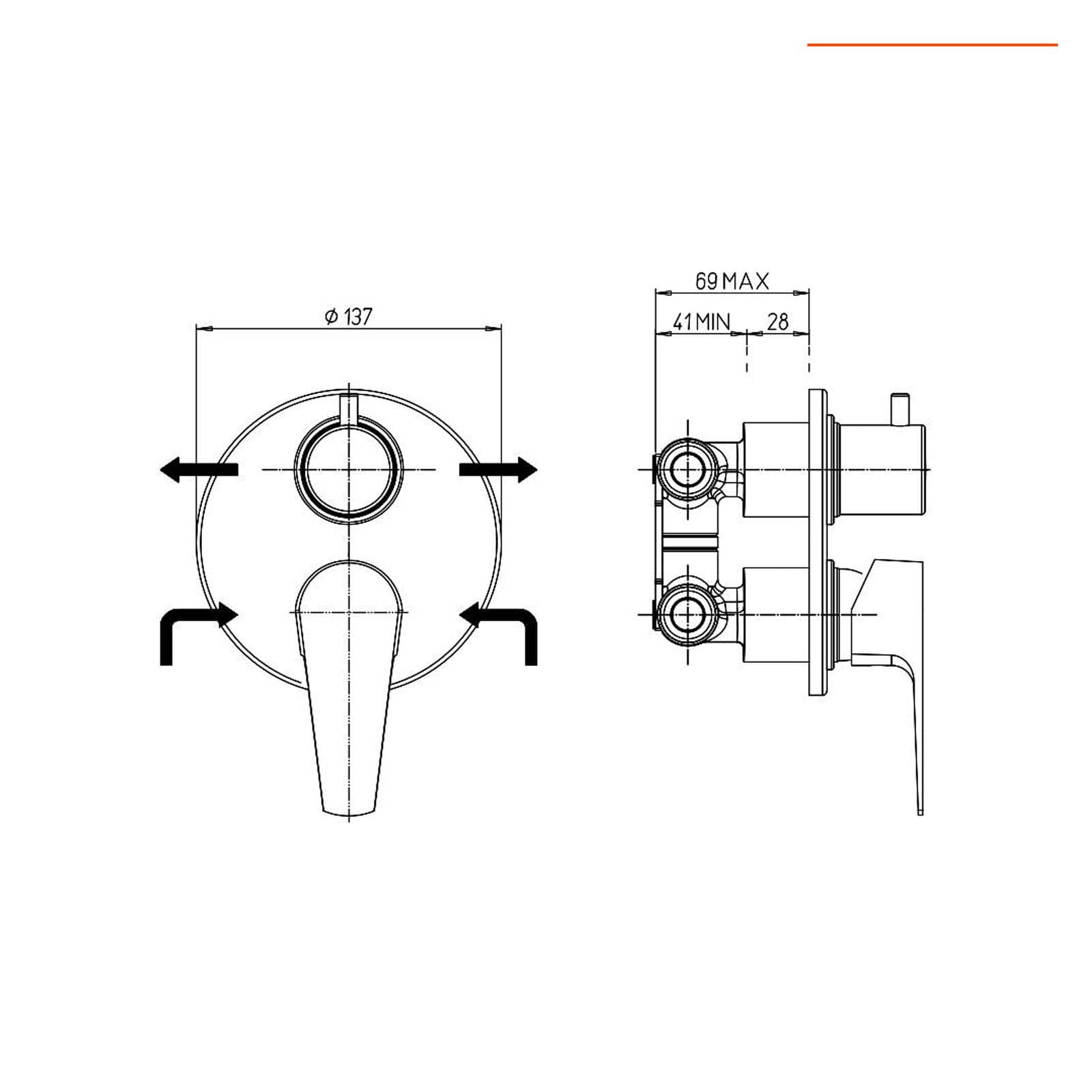 Set doccia incasso 2 vie con braccio 30 + soffione 20 + duplex nero opaco Inca di Jacuzzi - Rubinetteria