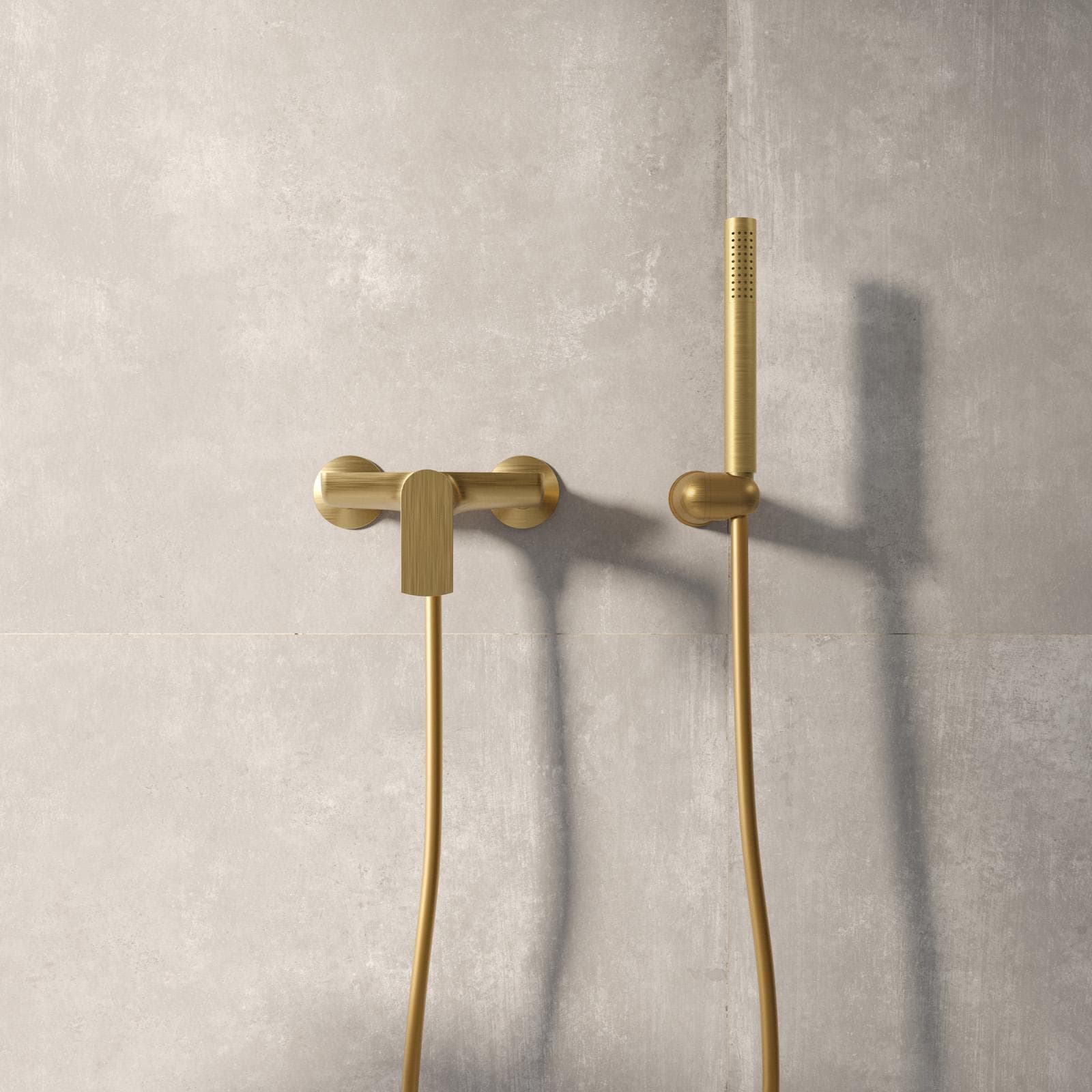 Set esterno doccia e doccino oro spazzolato – Fluid