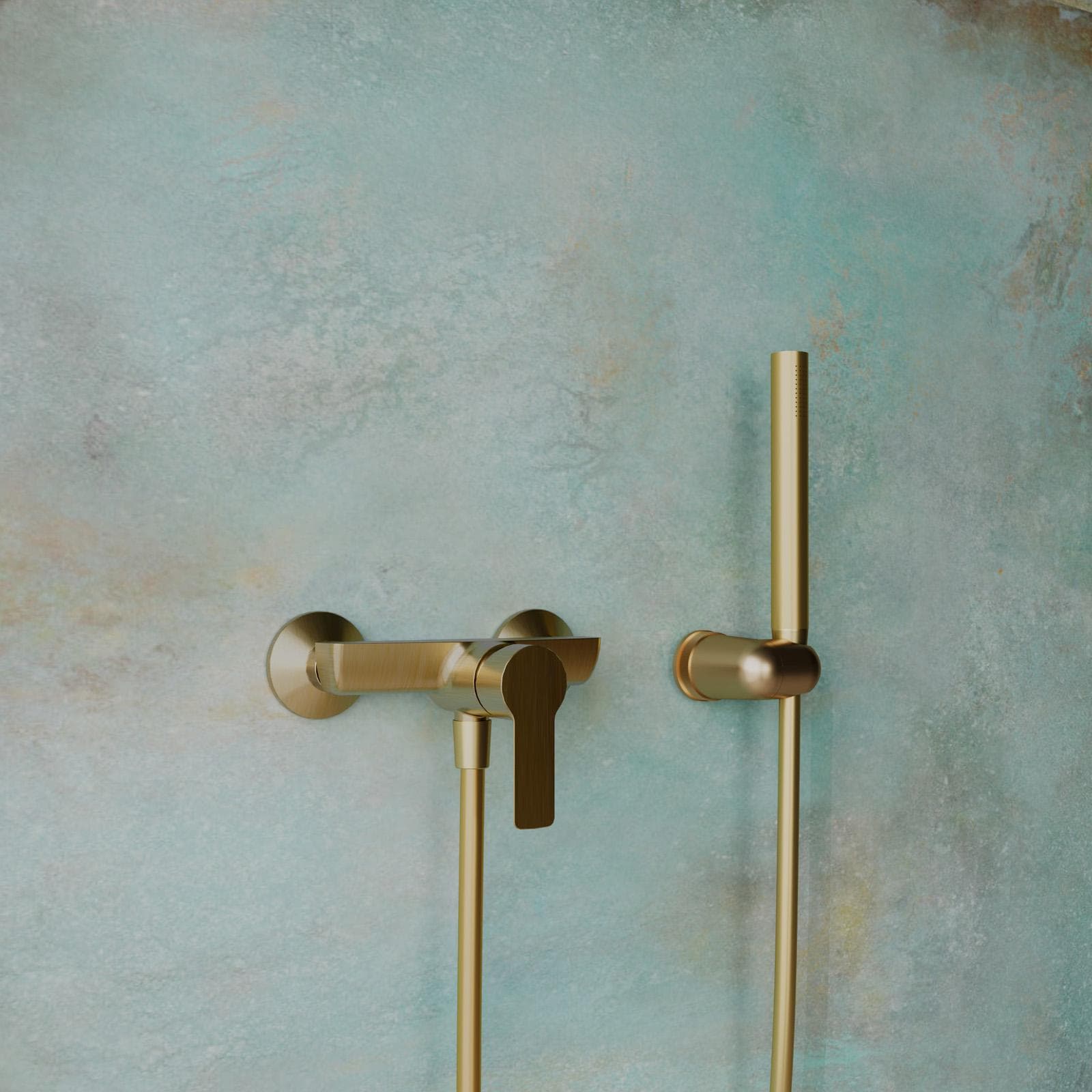 Set esterno doccia e doccino oro spazzolato – Key