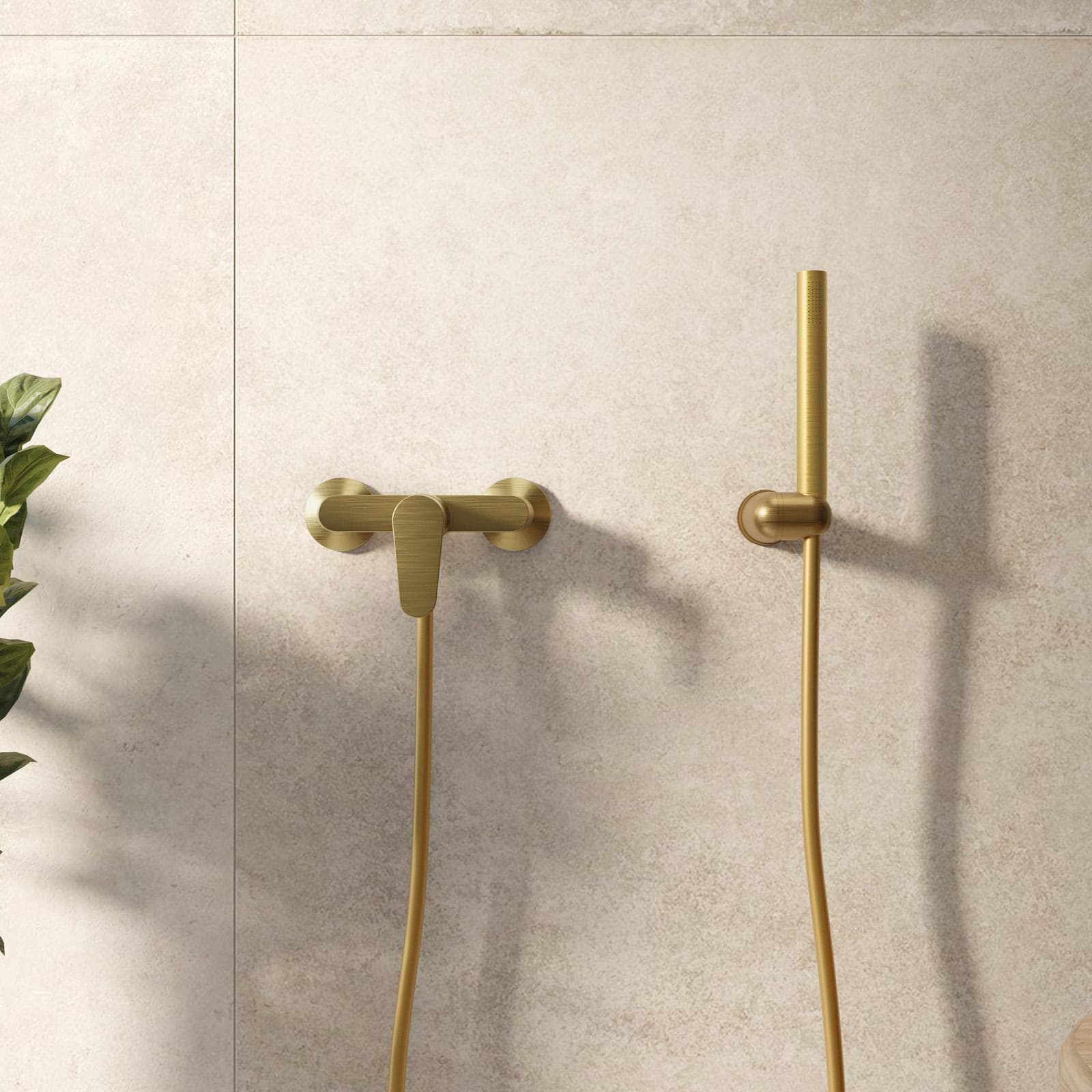 Set esterno doccia e doccino oro spazzolato – Lir