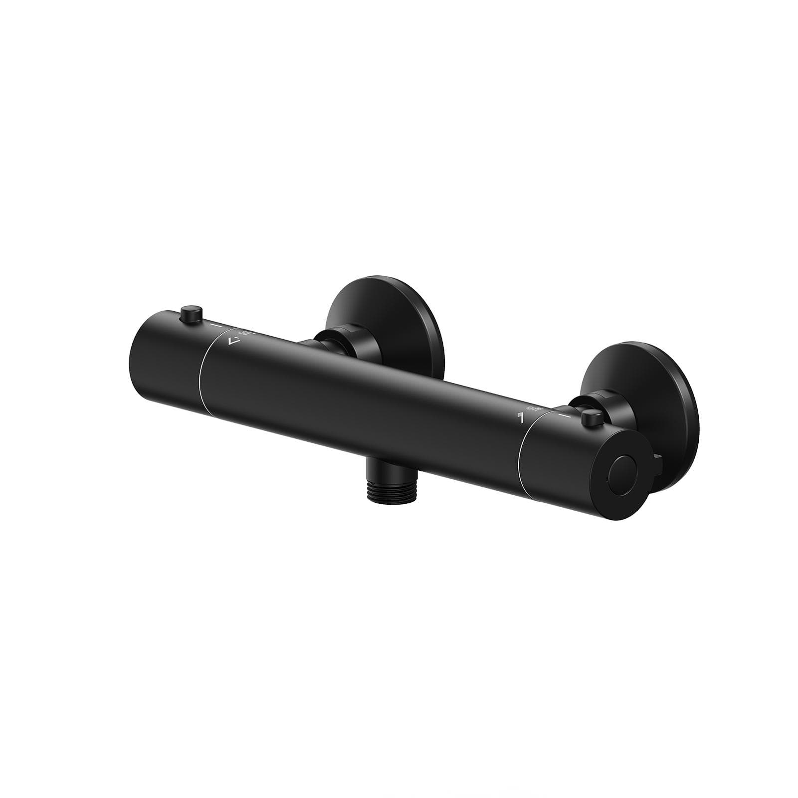 Set esterno doccia termostatico e saliscendi con doccino 3 getti nero – Key