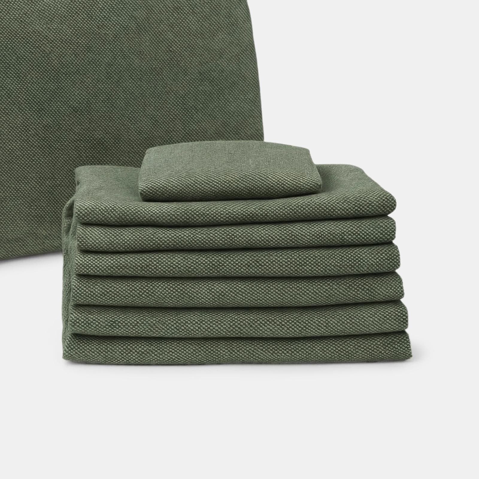 Set federe di ricambio per cuscini set relax Clerc in tessuto olefin verde oliva