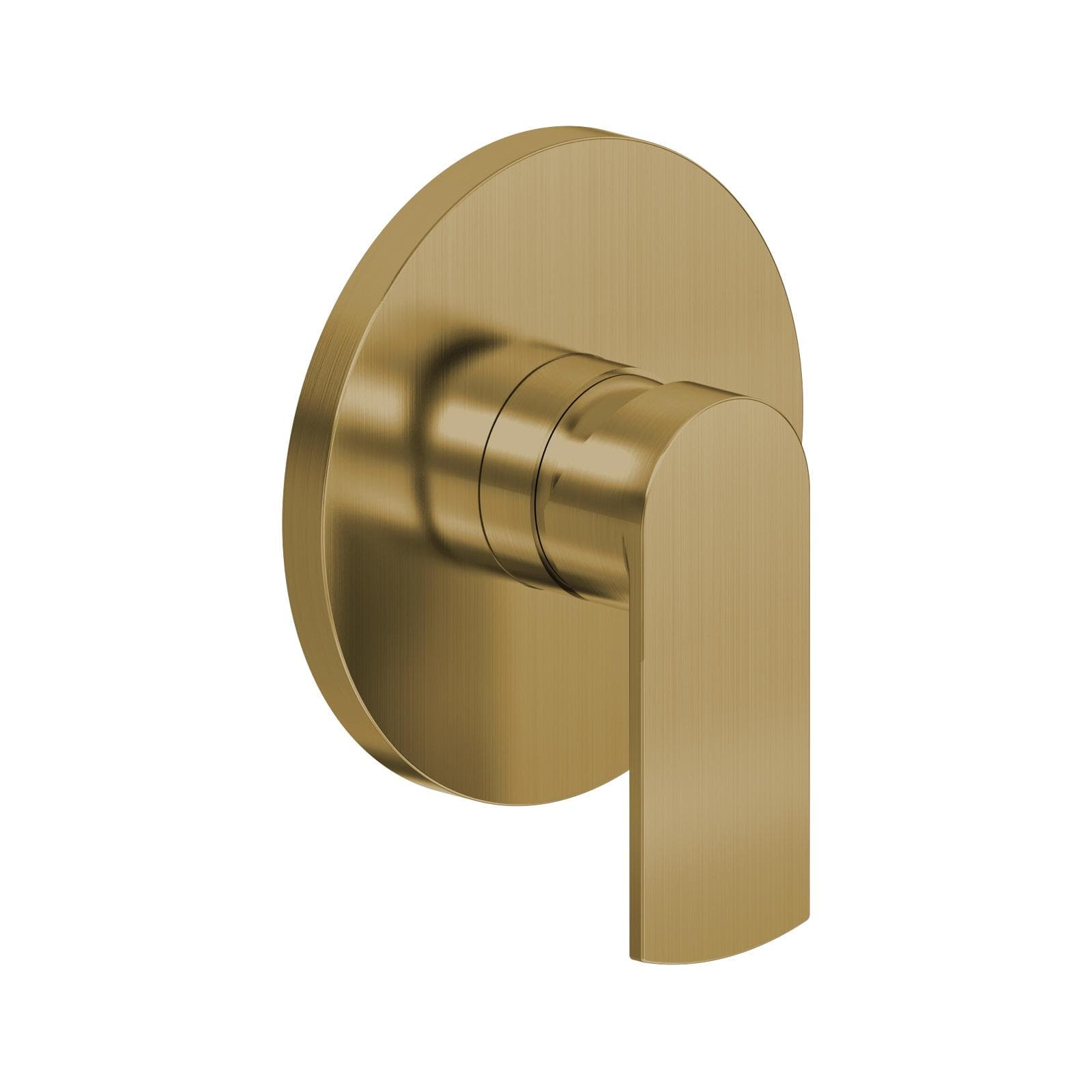 Set incasso doccia con braccio 35 cm e soffione 30 cm oro spazzolato – Fluid