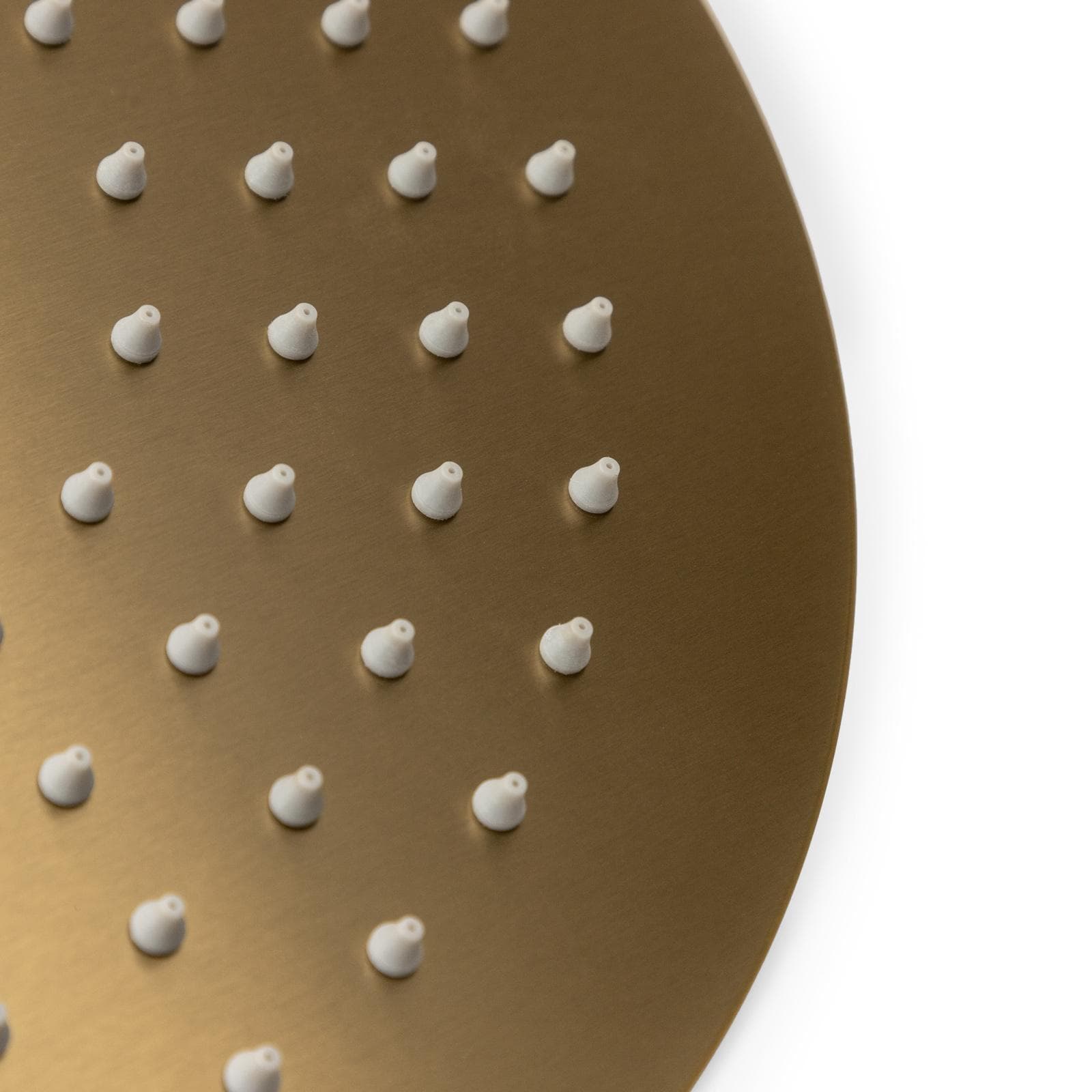 Set incasso doccia con braccio 35 cm e soffione 30 cm oro spazzolato – Fluid