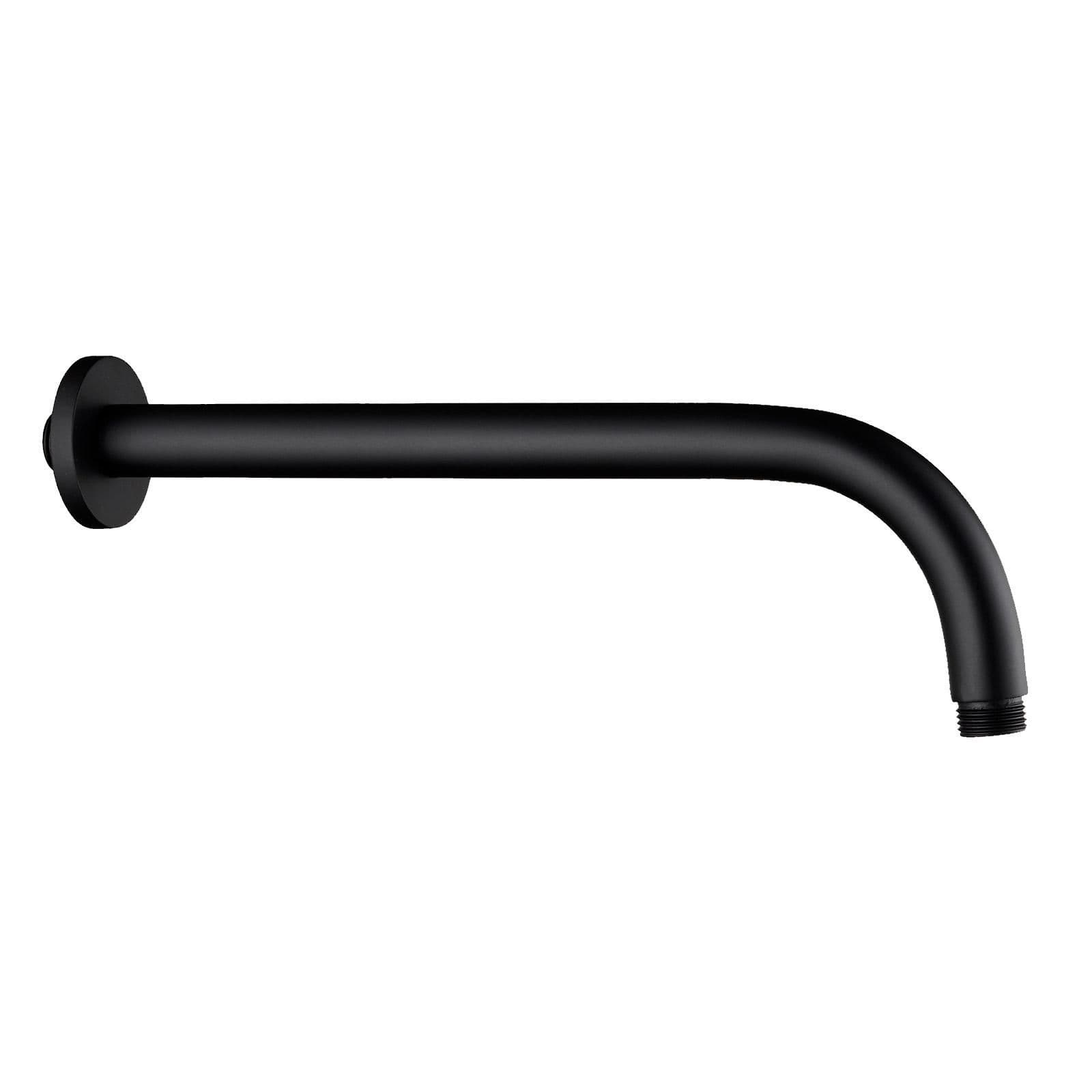 Set incasso doccia con braccio 40 cm e soffione 40 cm nero – Tila