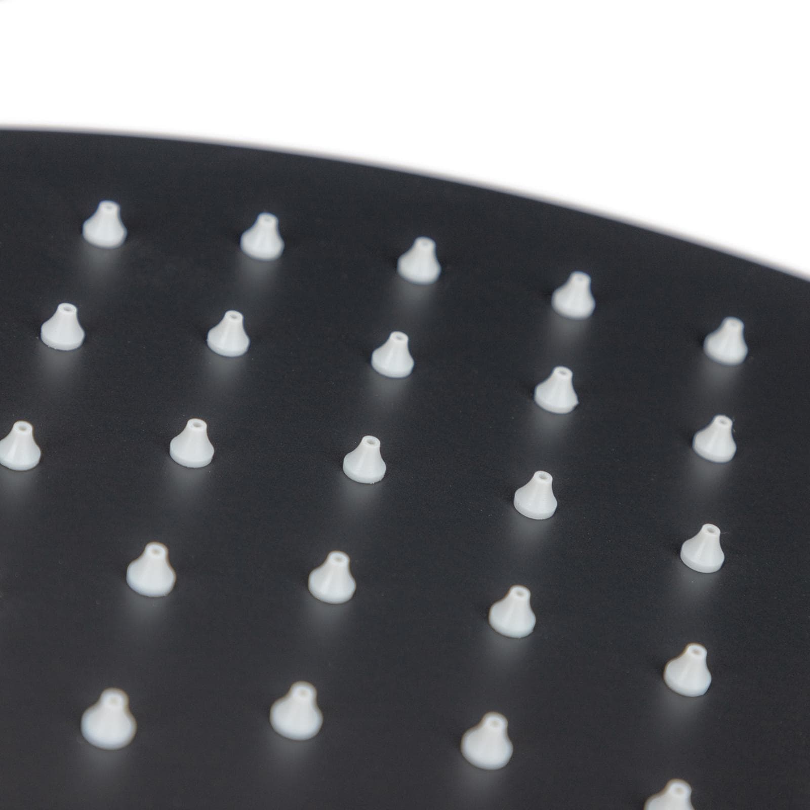 Set incasso doccia con braccio 40 cm e soffione 40 cm nero – Fluid