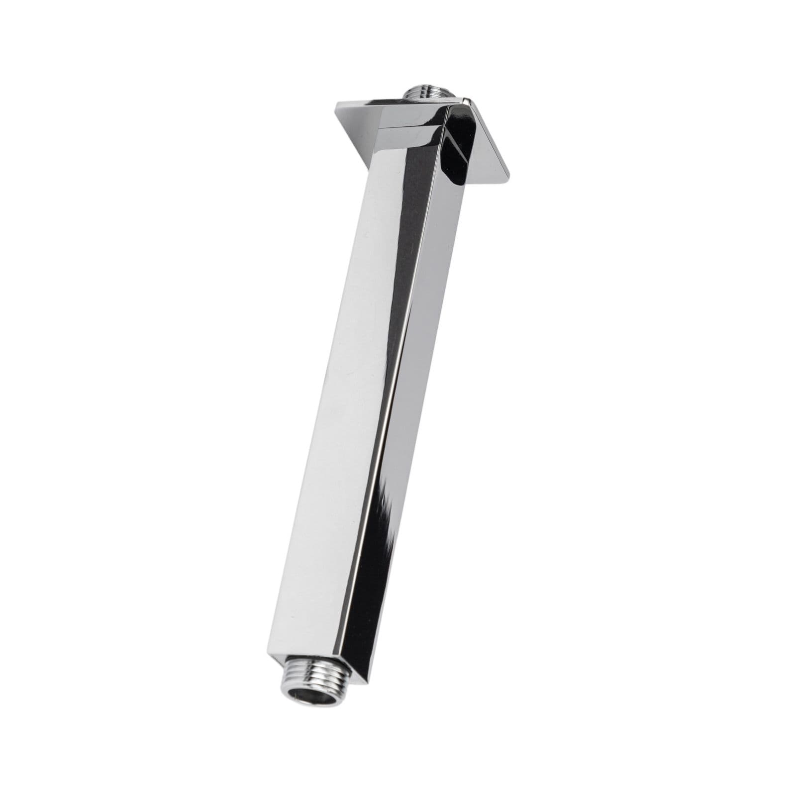 Set incasso doccia con braccio a soffitto 20 cm e soffione 25x25 cm cromo – Wing