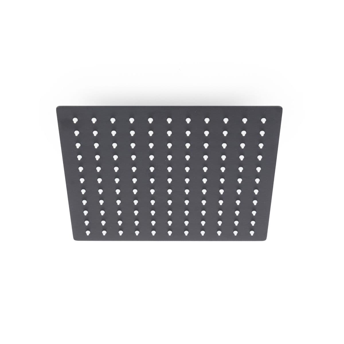 Set incasso doccia con braccio a soffitto 20 cm e soffione 25x25 cm nero – Fusion