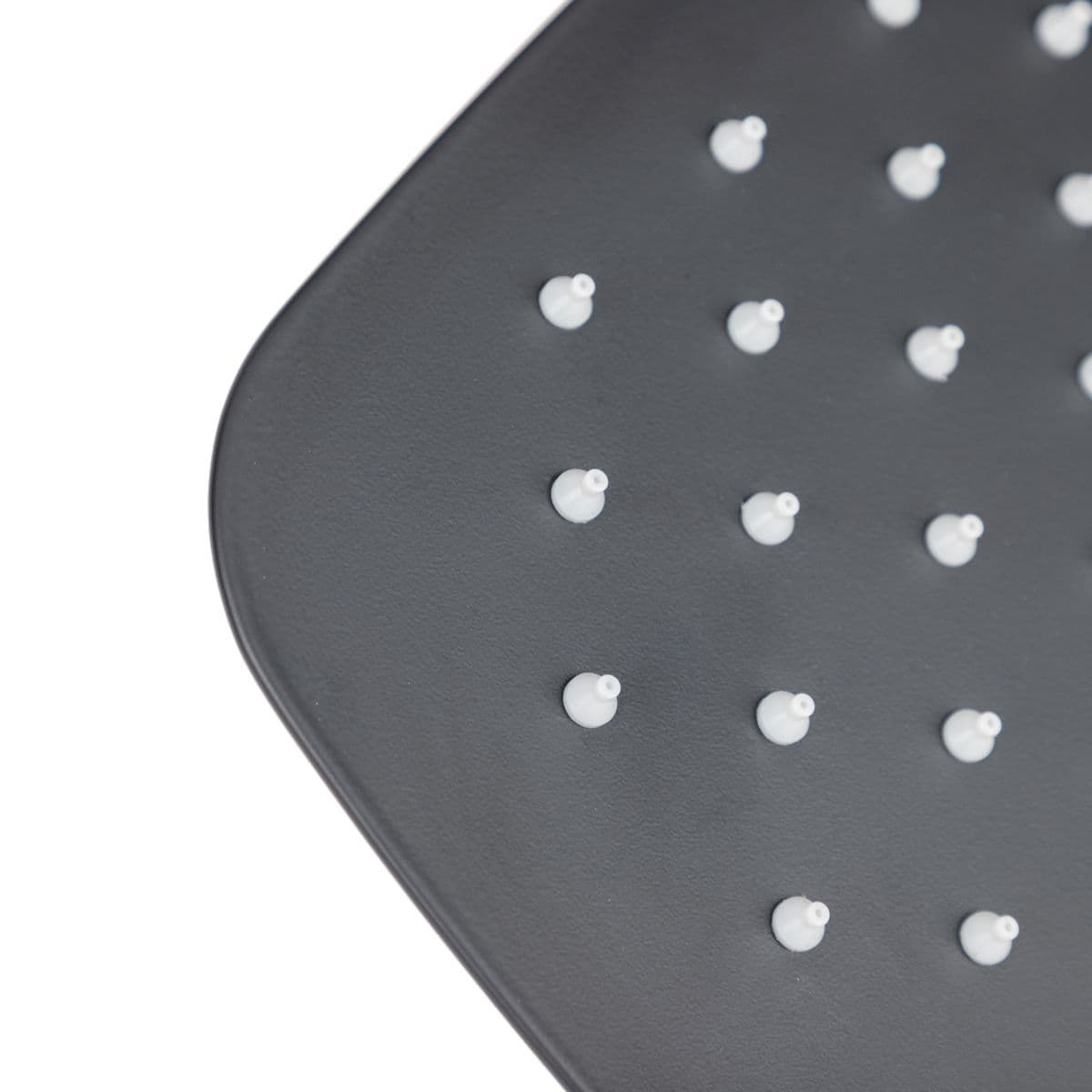 Set incasso doccia con braccio a soffitto 20 cm e soffione 30x20 cm nero – Wing