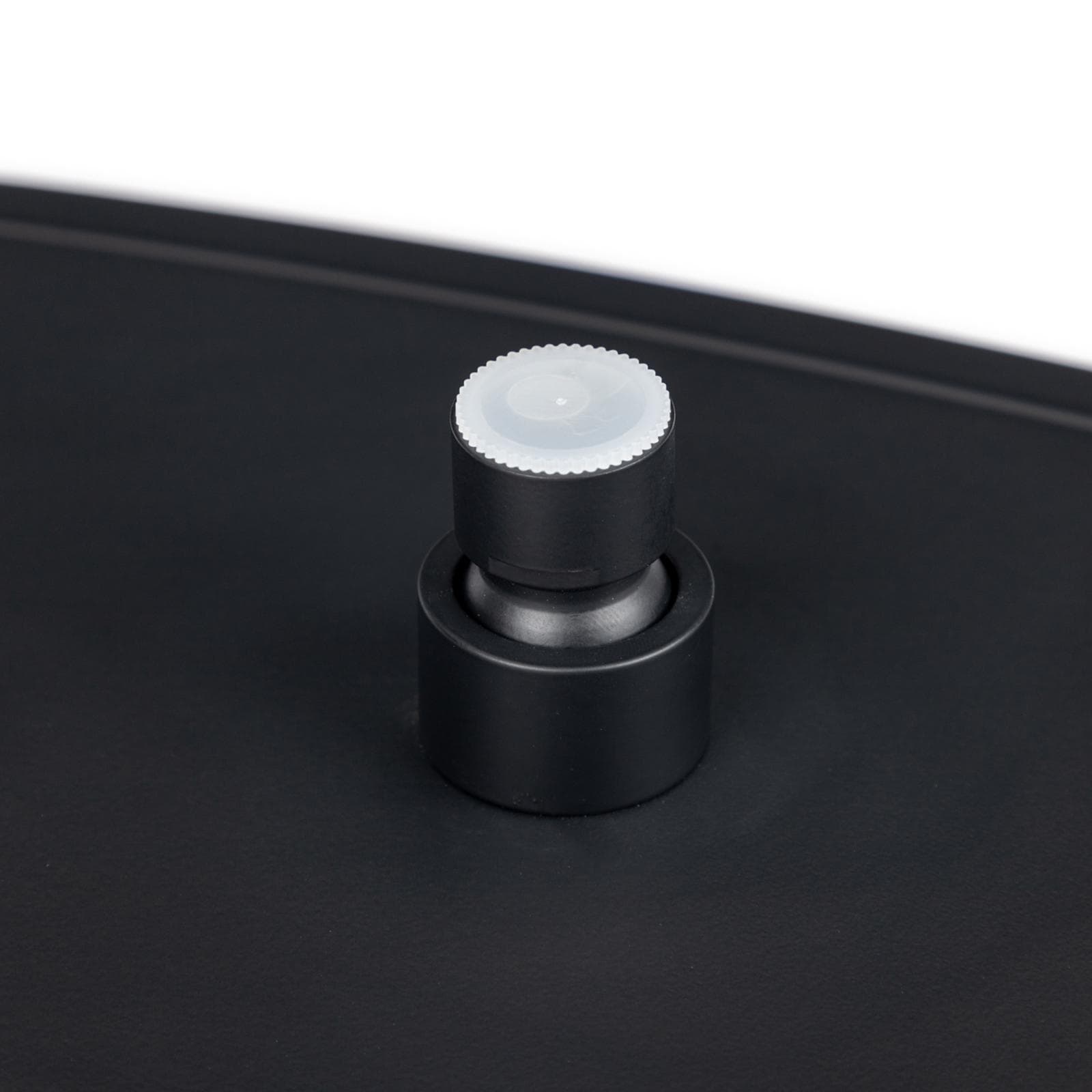 Set incasso doccia con braccio a soffitto 20 cm e soffione 30x20 cm nero – Kyria