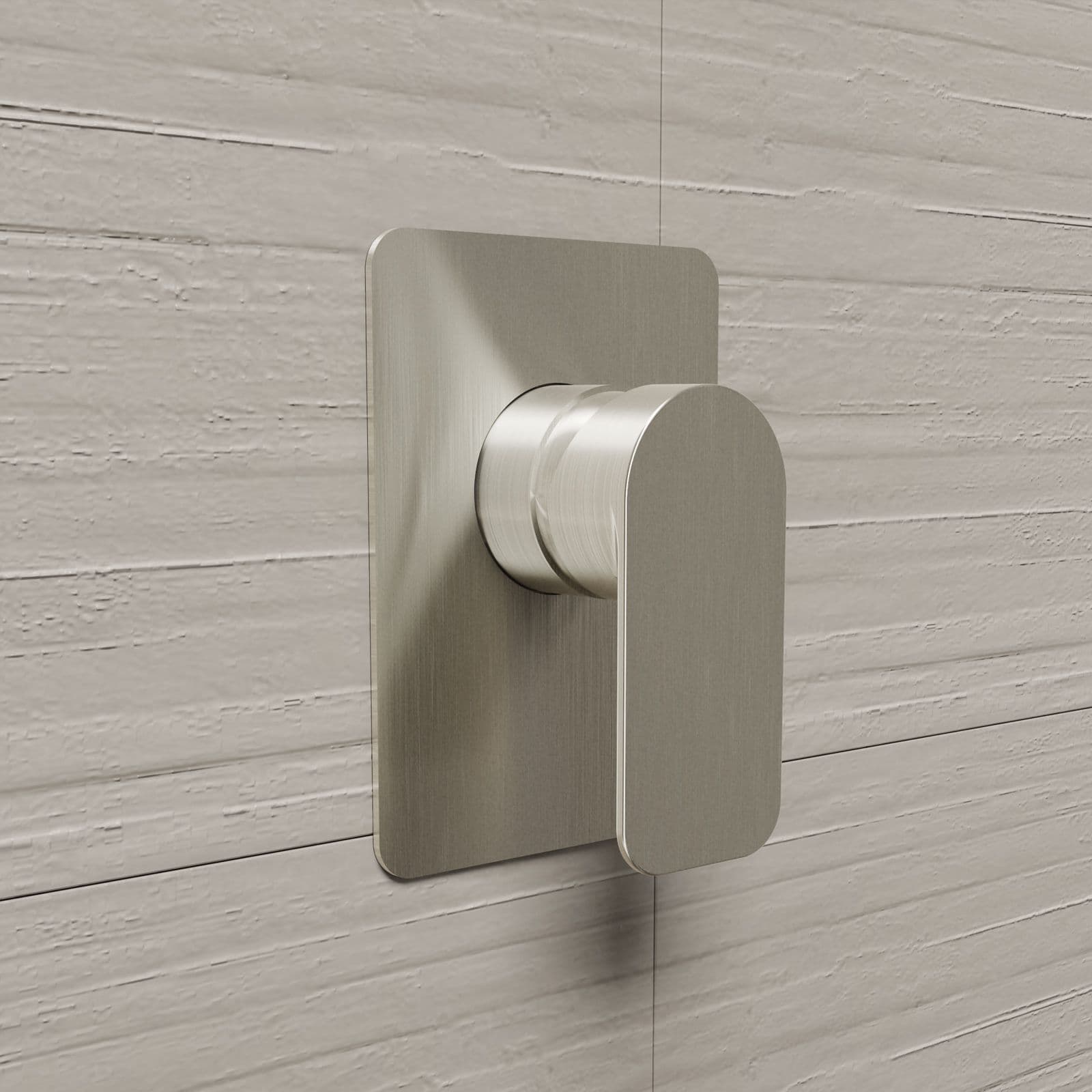 Set incasso doccia con braccio a soffitto 20 cm e soffione 30x20 cm spazzolato – Fusion