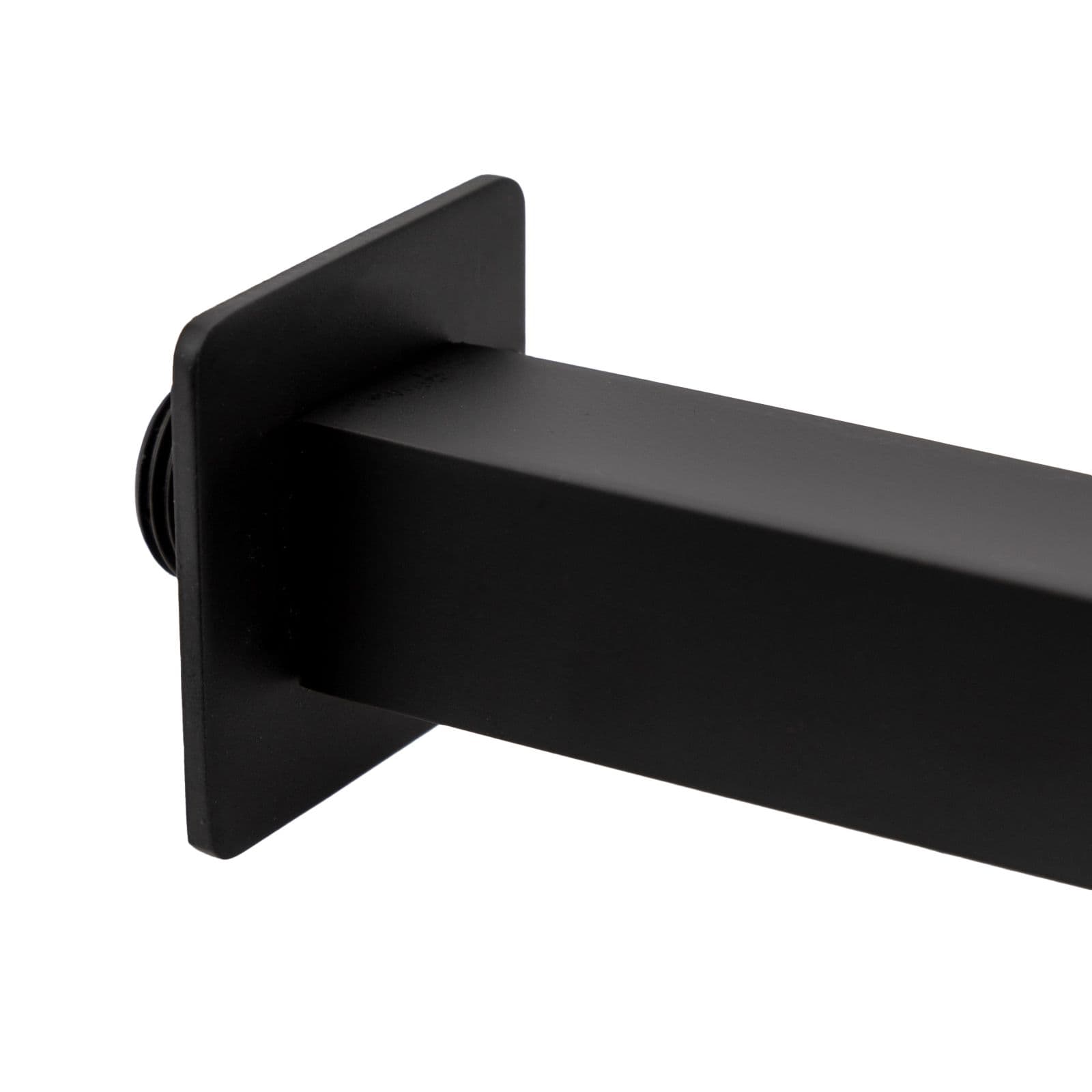 Set incasso doccia con braccio a soffitto 20 cm e soffione 40x30 cm nero - Tiamat