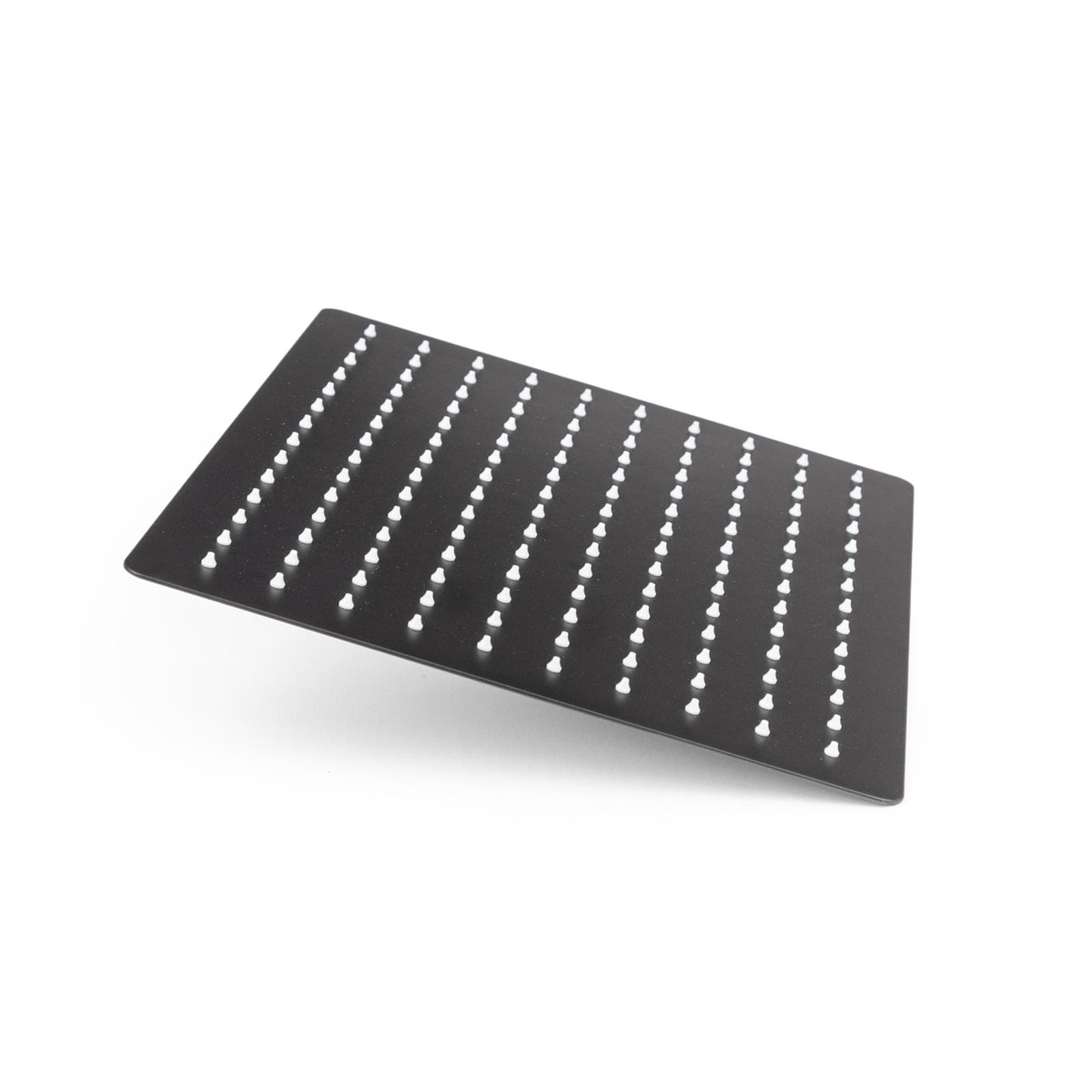 Set incasso doccia con braccio a soffitto 20 cm e soffione 40x30 cm nero – Kyria