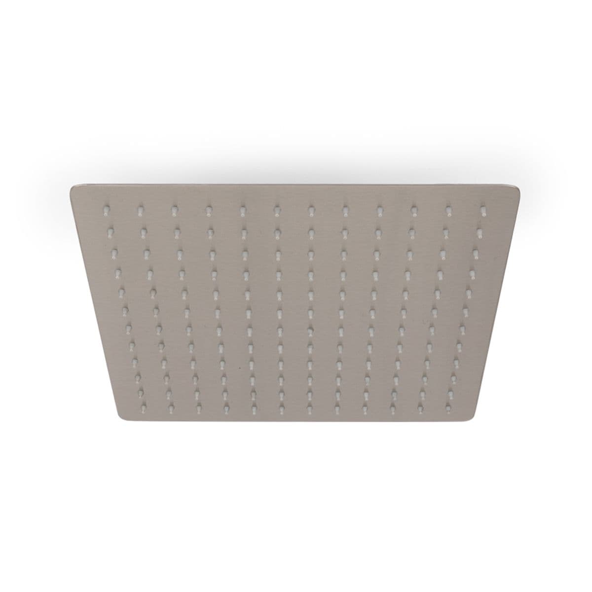 Set incasso doccia con braccio a soffitto 20 cm e soffione 40x40 cm spazzolato – Fusion