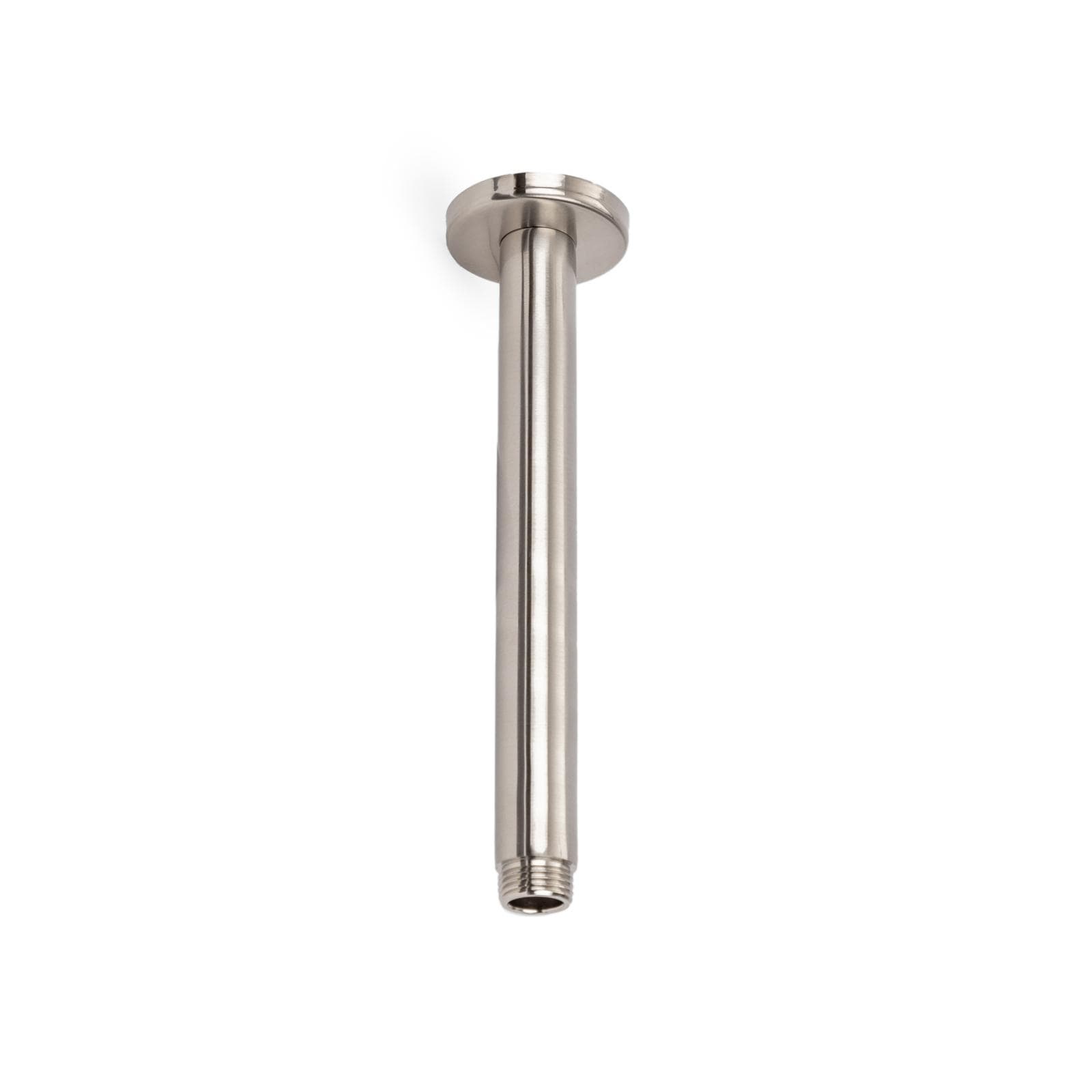 Set incasso doccia con braccio a soffitto 22 cm e soffione 25 cm spazzolato – Fluid