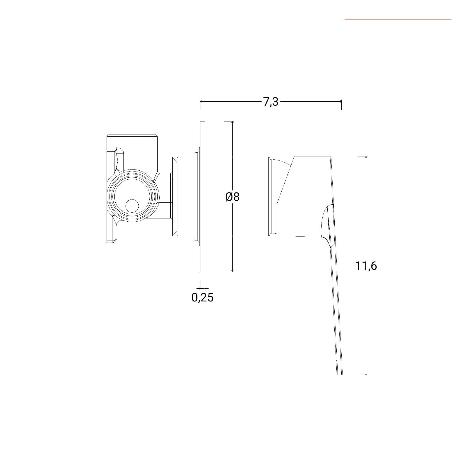 Set incasso doccia con braccio a soffitto 22 cm e soffione 30 cm cromo – Ketra