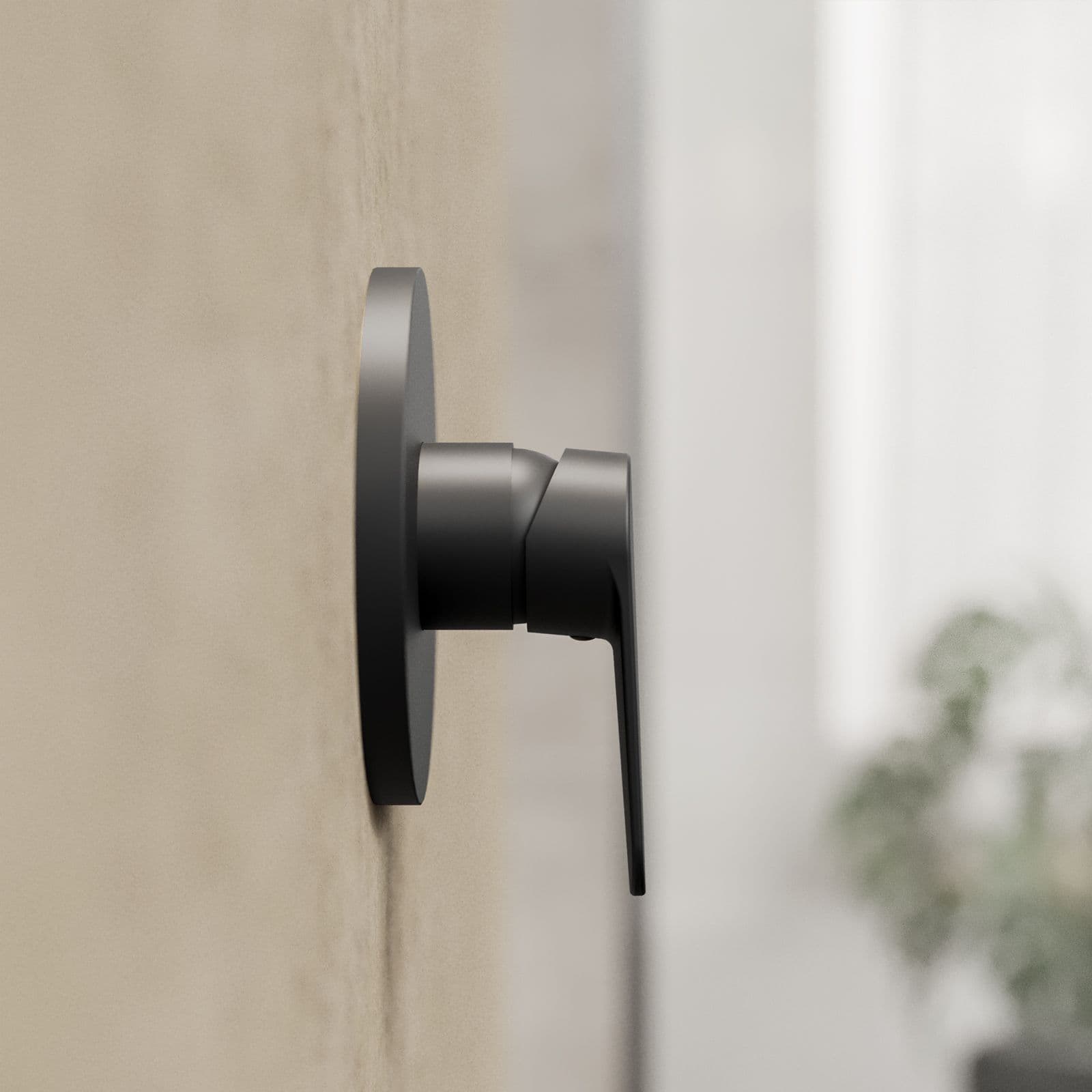 Set incasso doccia con braccio a soffitto 22 cm e soffione 30 cm nero – Lir