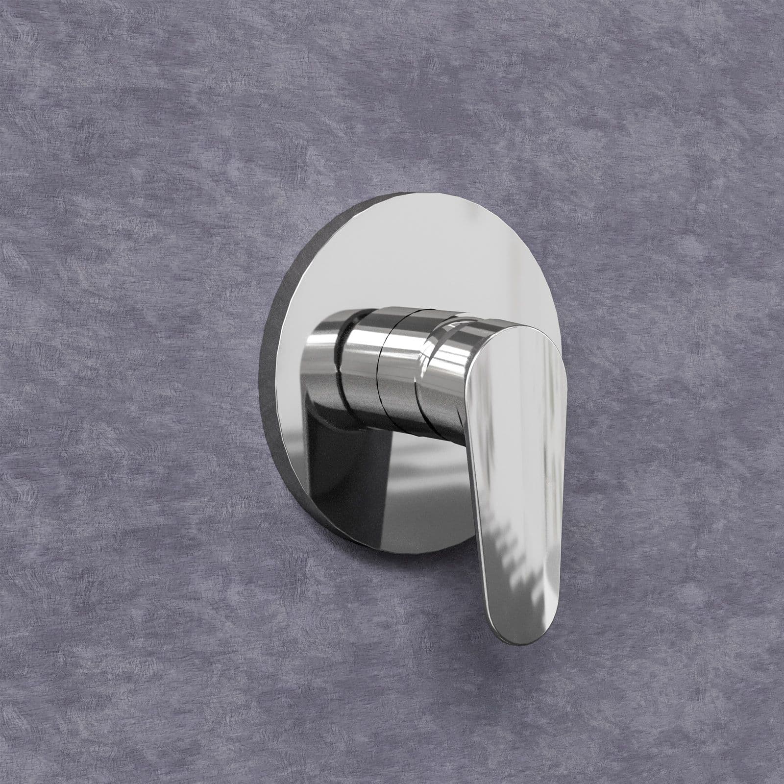 Set incasso doccia con braccio a soffitto 22 cm e soffione 20 cm cromo – Lir