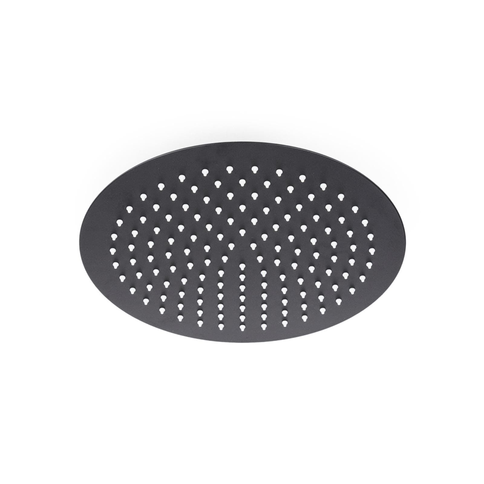 Set incasso doccia con braccio a soffitto 32 cm e soffione 30 cm nero opaco – Key