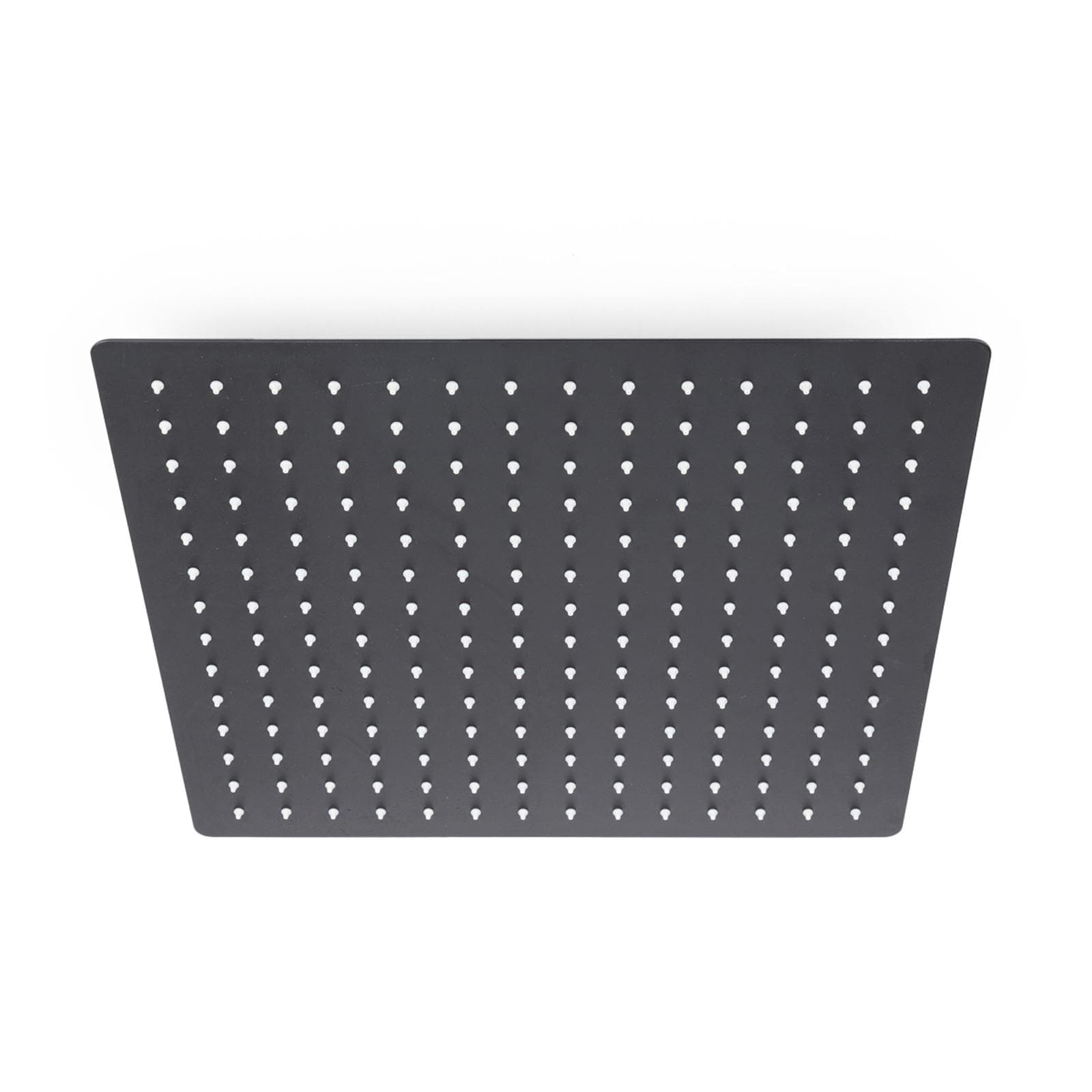 Set incasso doccia con braccio a soffitto 32 cm e soffione 40x40 cm nero opaco – Fusion
