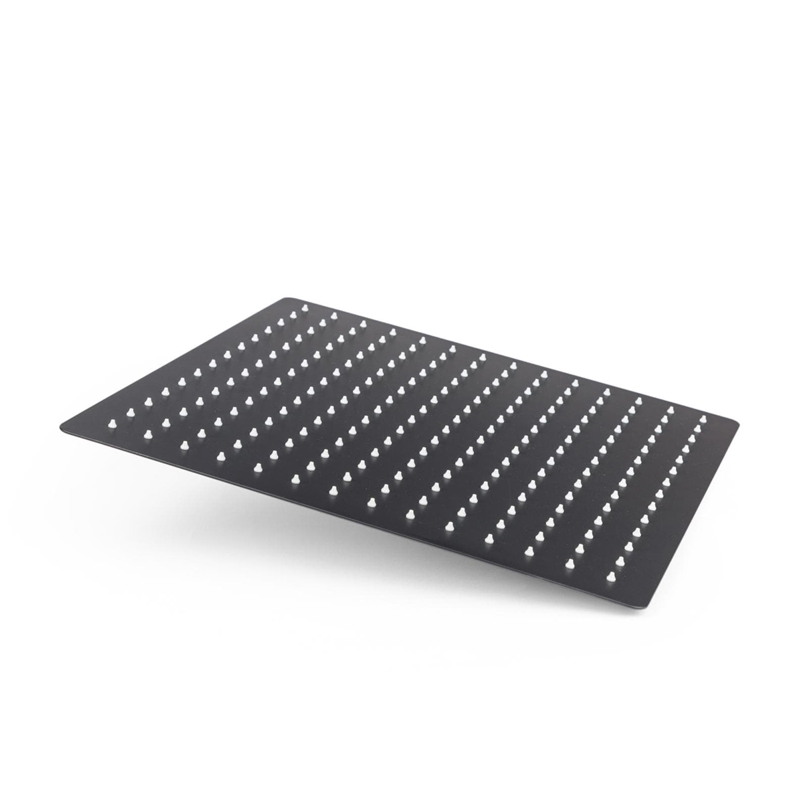 Set incasso doccia con braccio a soffitto 32 cm e soffione 40x40 cm nero opaco – Fusion