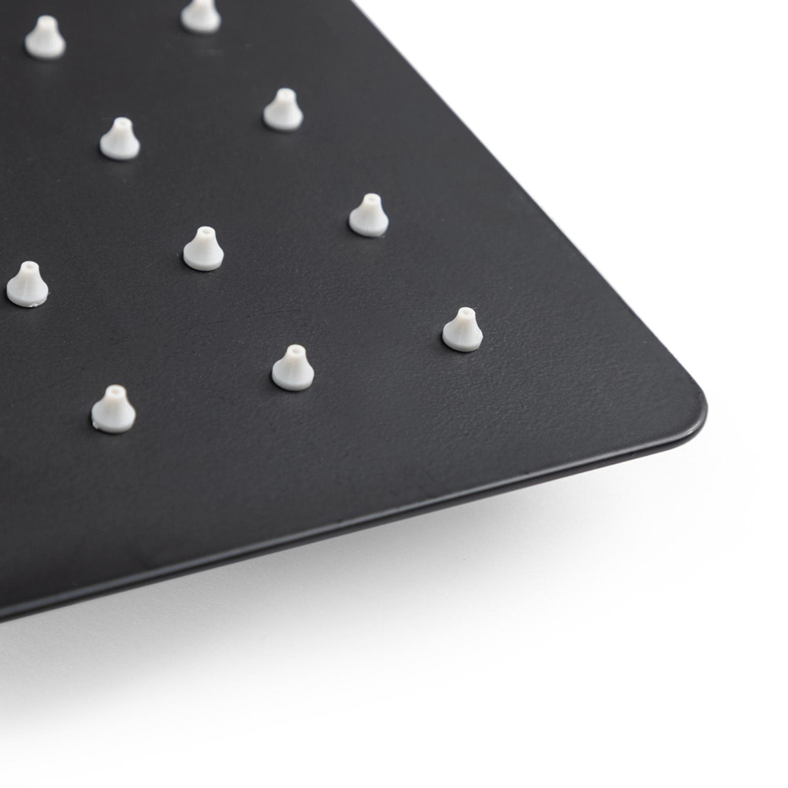 Set incasso doccia con braccio a soffitto 32 cm e soffione 40x40 cm nero opaco – Fusion