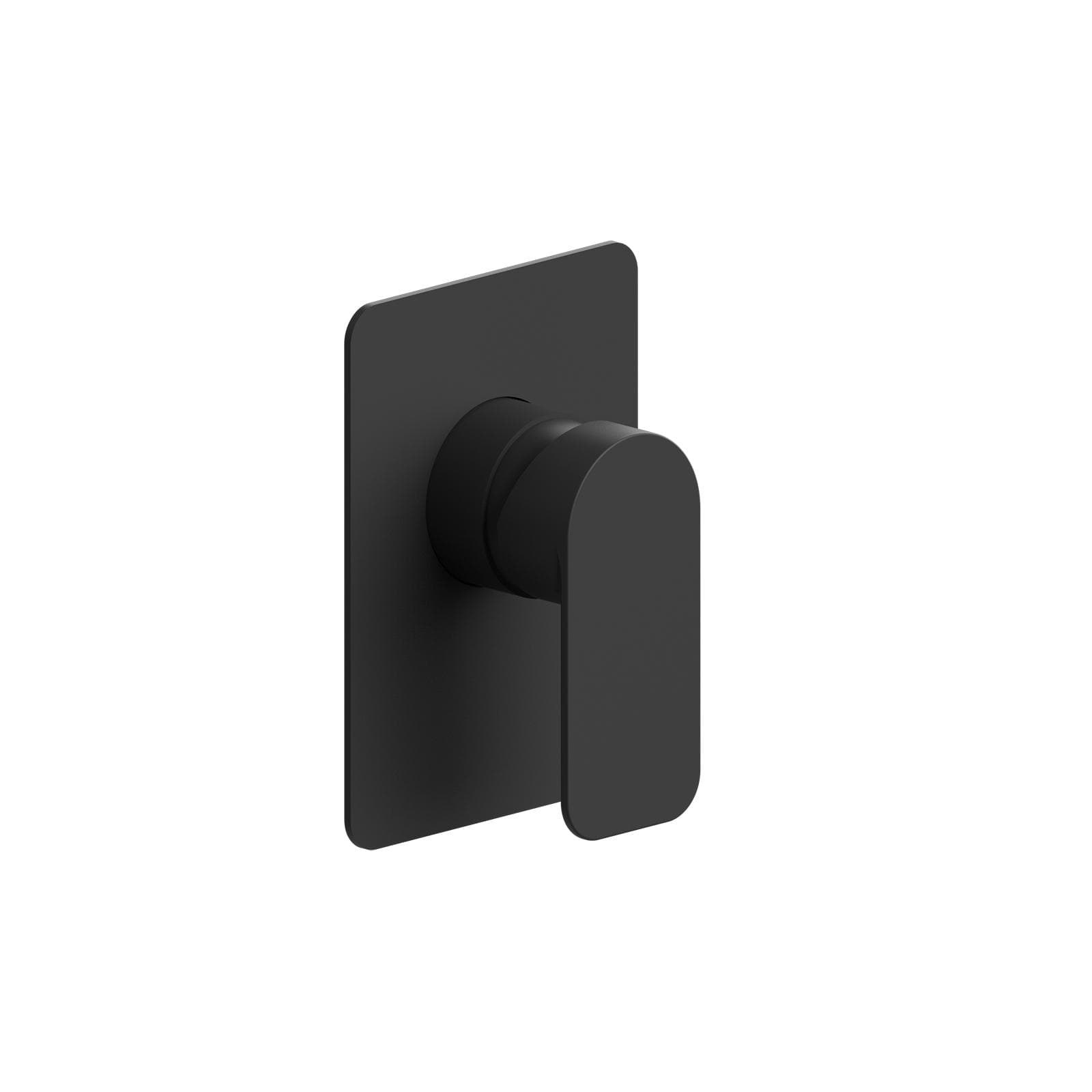 Set incasso doccia con braccio a soffitto 32 cm e soffione 40x40 cm nero opaco – Fusion