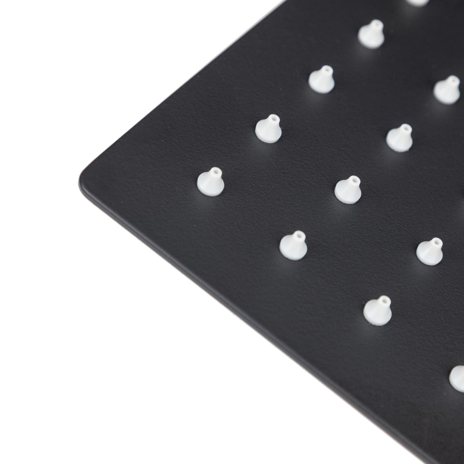 Set incasso doccia con braccio doccia 35 cm e soffione 20x20 cm nero – Kyria