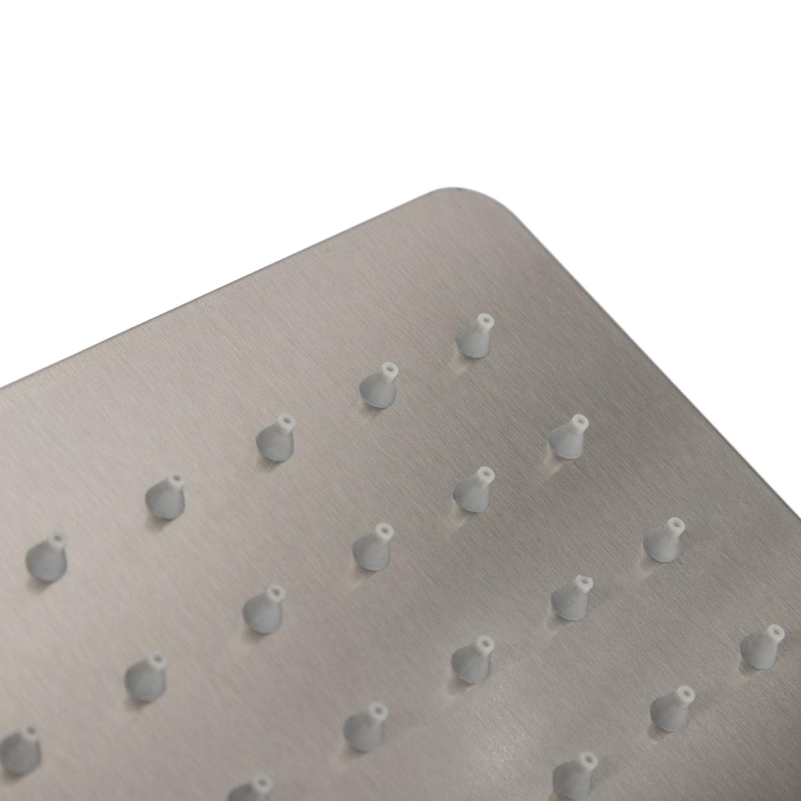 Set incasso doccia con braccio doccia 35 cm e soffione 25x15 cm spazzolato – Kyria